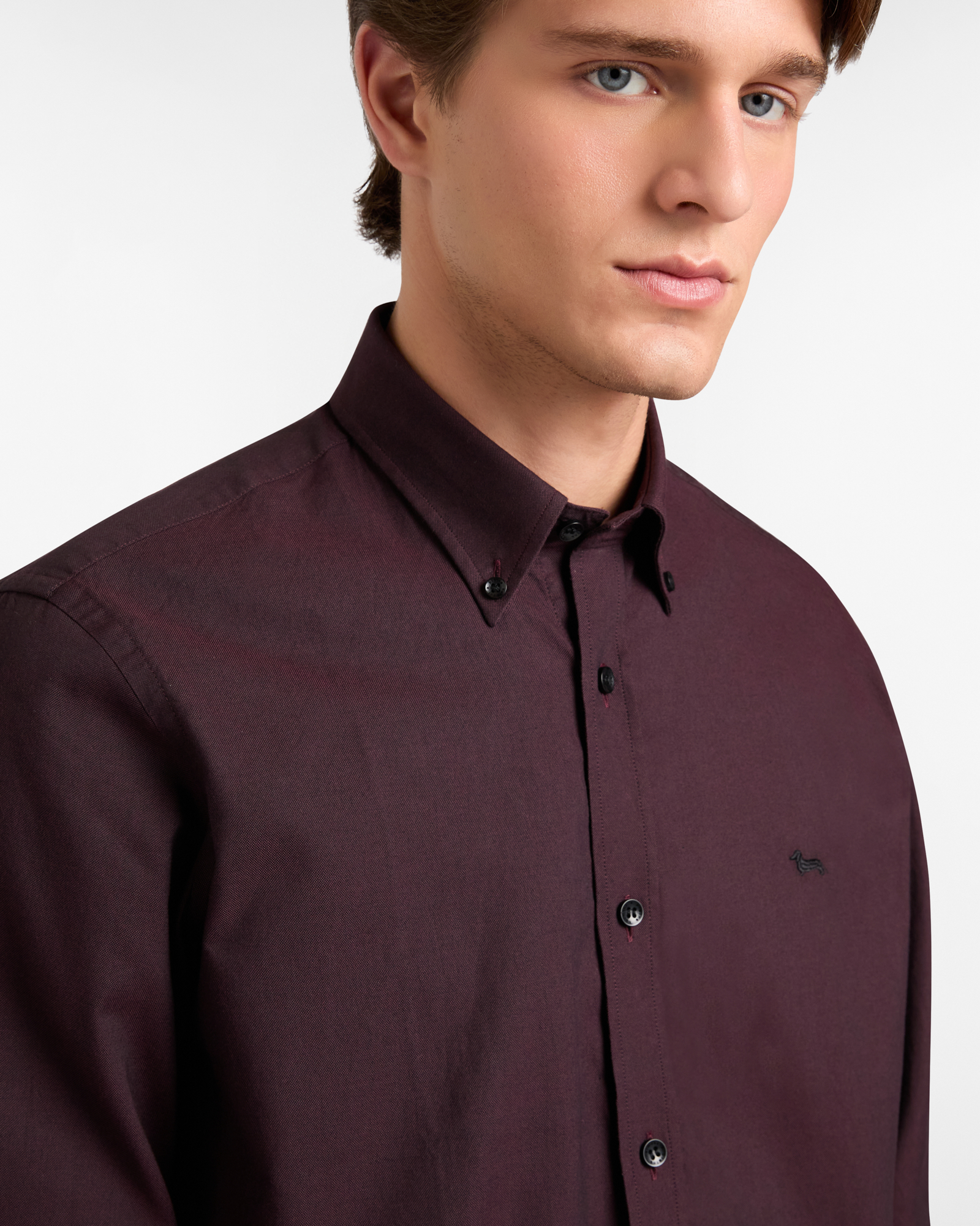 Camisa de Algodón Oxford, Rojo Oscuro, large image number 2