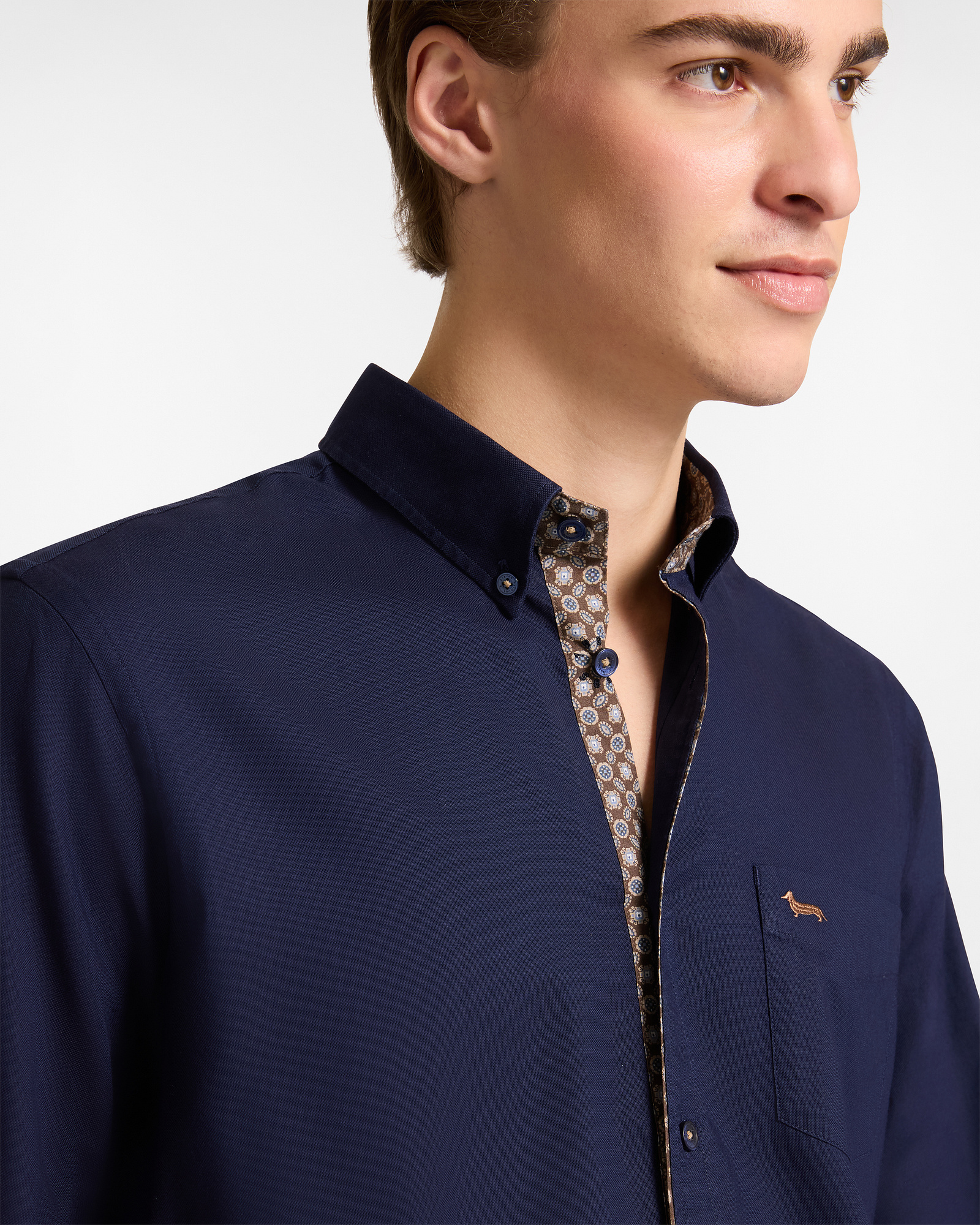 Camisa de Algodón Oxford, Azul Oscuro, large image number 2