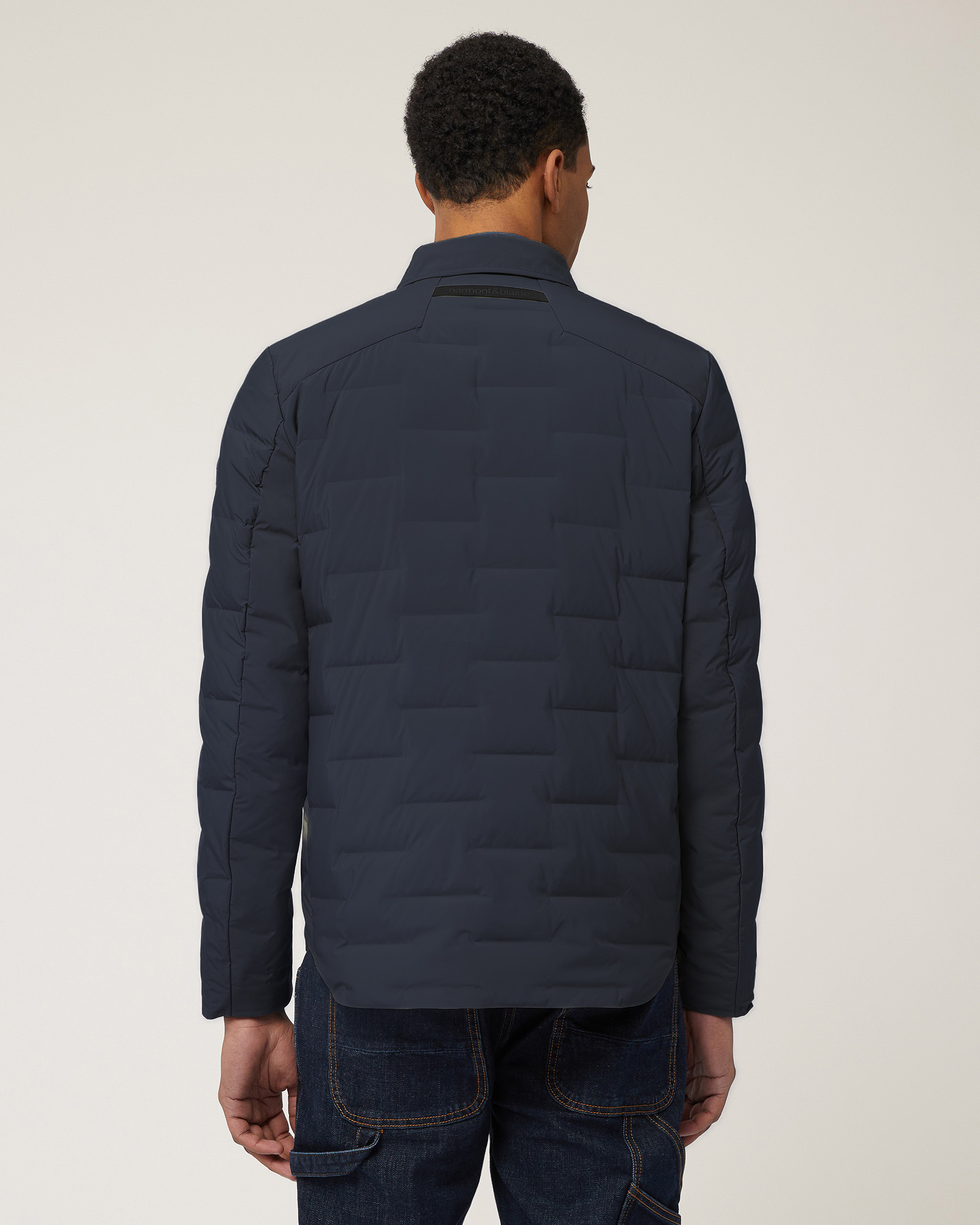 Jacket with Shirt Collar, Marine Blue, large image number 1
