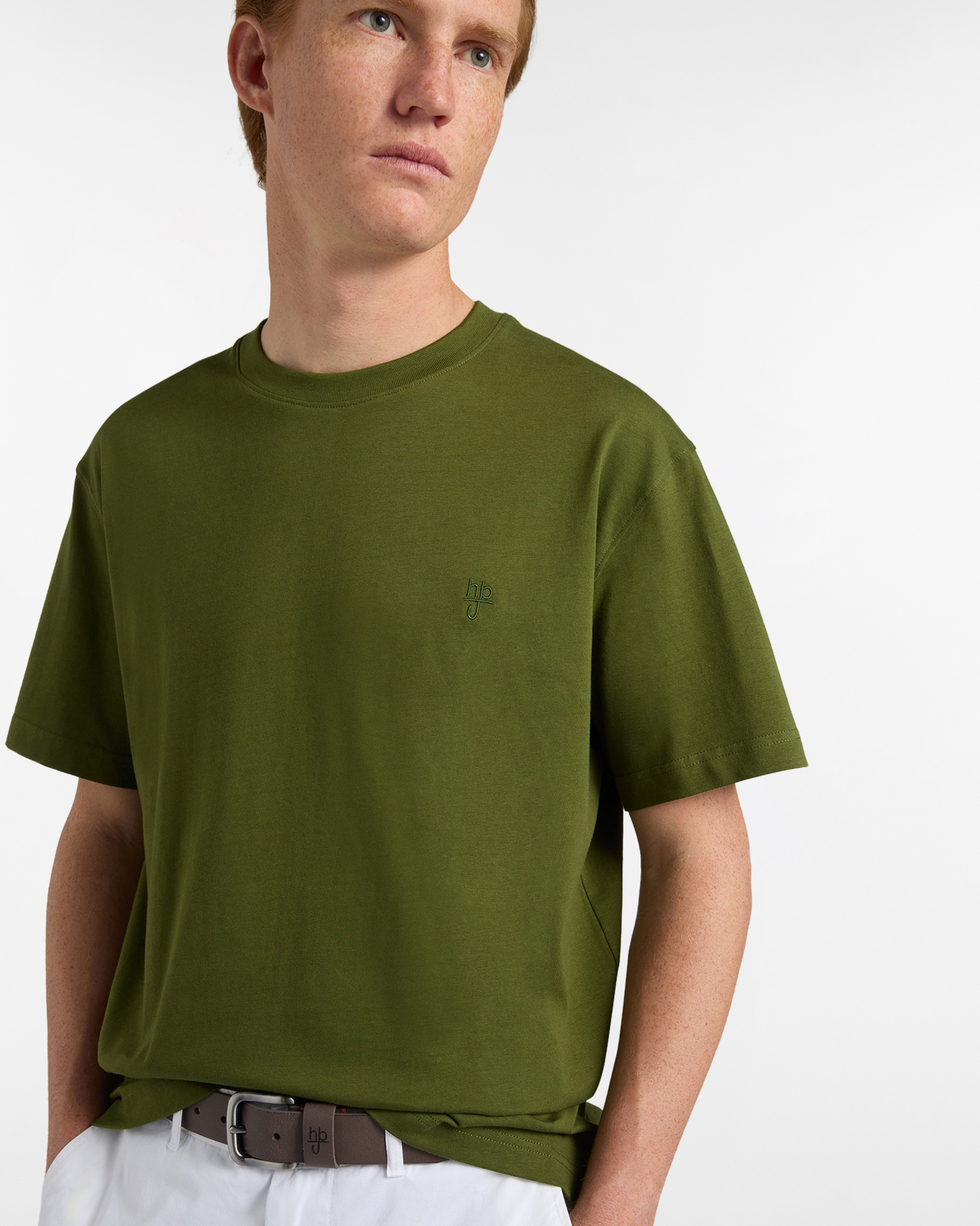 T-Shirt Uomo Basic D‑Fit, Verde militare, large image number 2