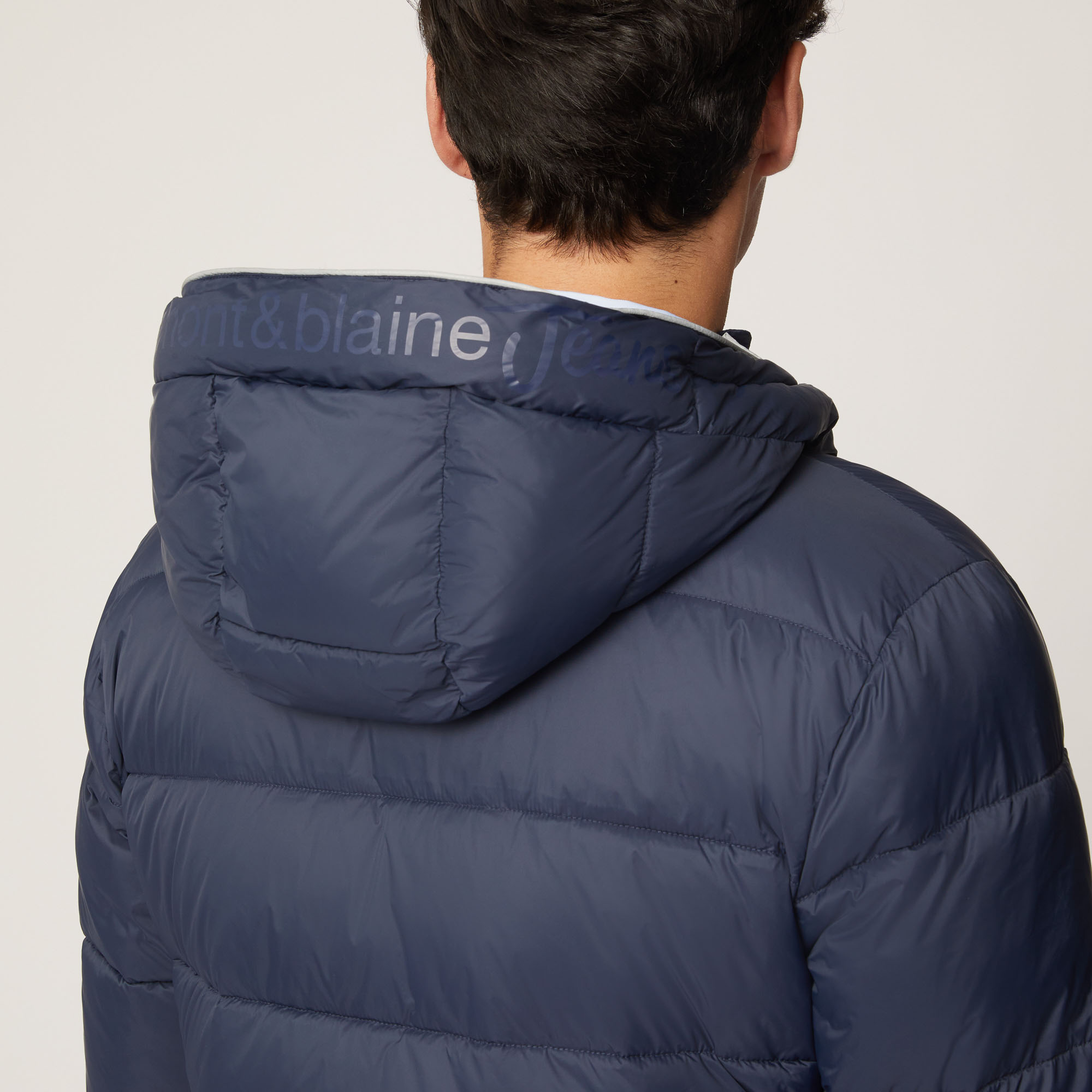 Giubbotto Trapuntato Con Zip E Cappuccio, Light Blue, large image number 2