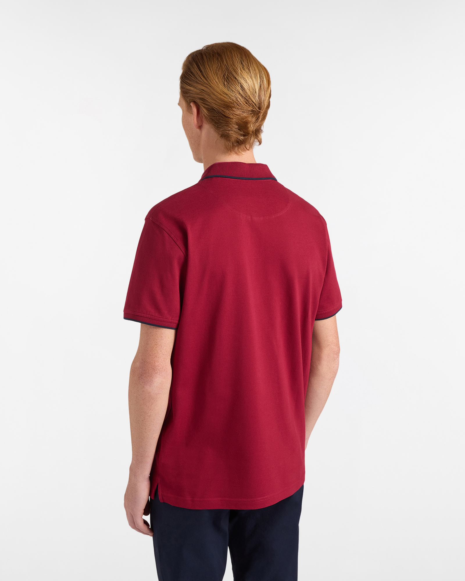 Polo uomo regular con bordini a contrasto
