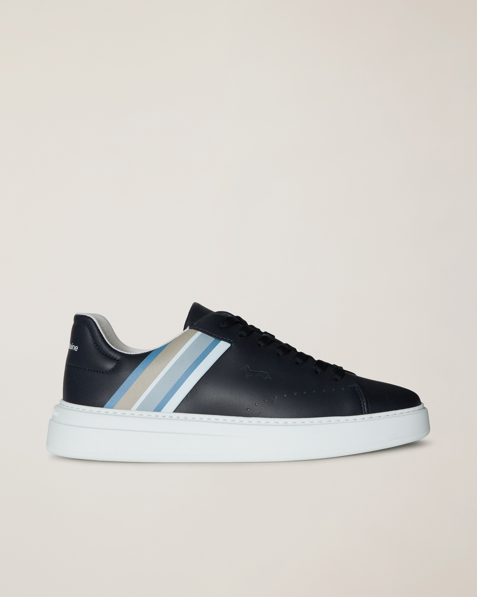 Sneaker with screen print, Blue, large