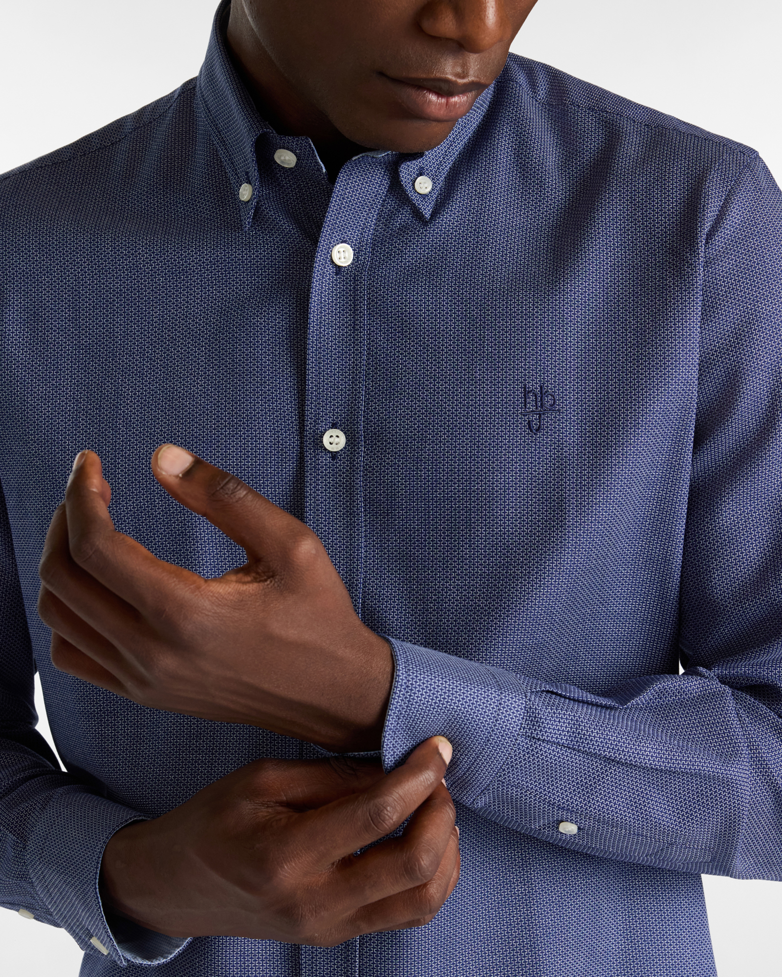 Camicia in Cotone, Blu Scuro, large image number 2