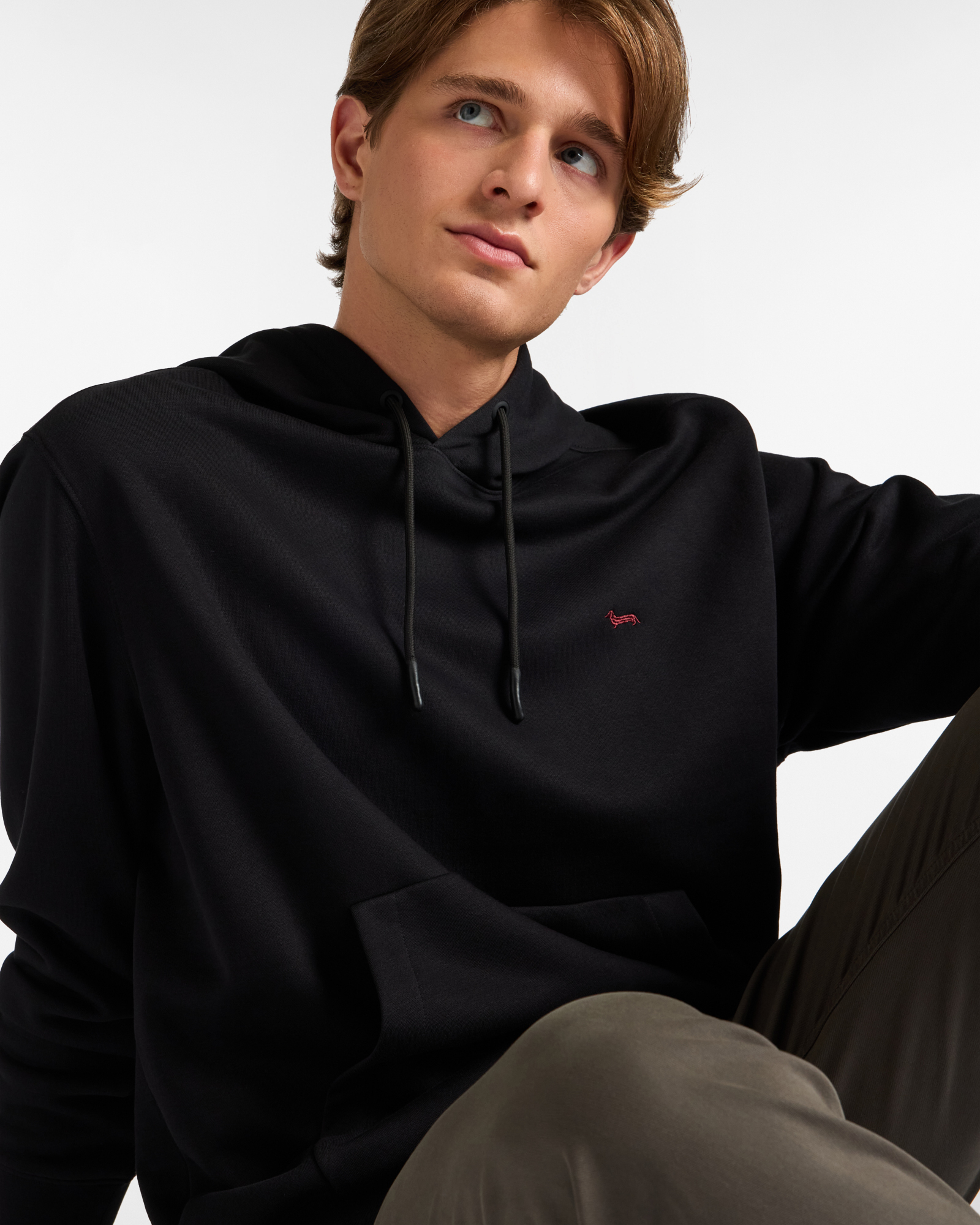 Comfort Hoodie Sweatshirt, Black, large image number 2