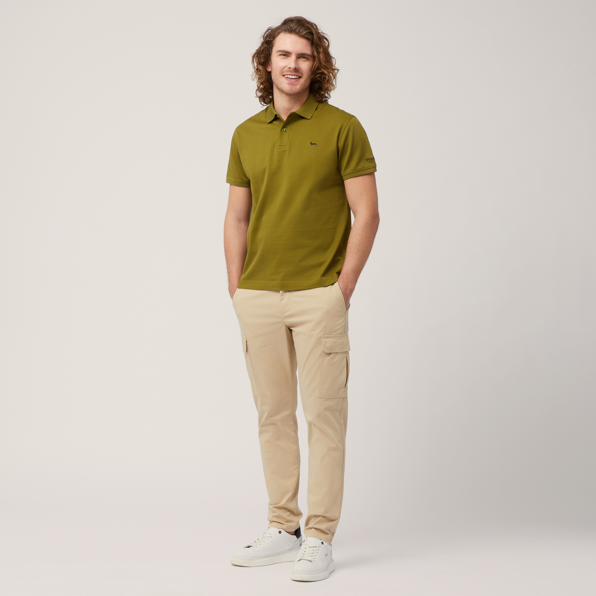 Polo Con Lettering E Logo, Verde, large image number 3