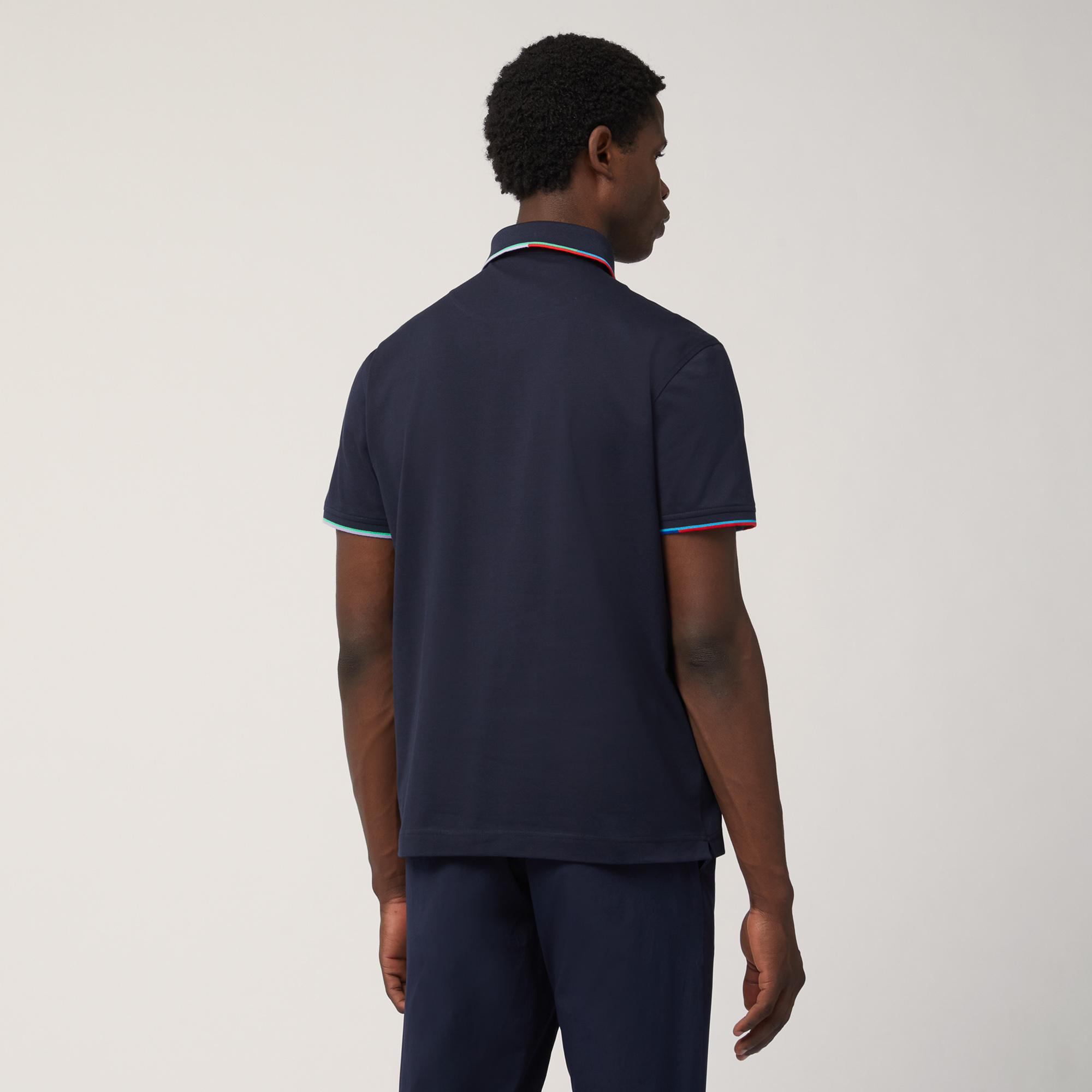 Polo with Multicolor Details, Blue, large image number 1