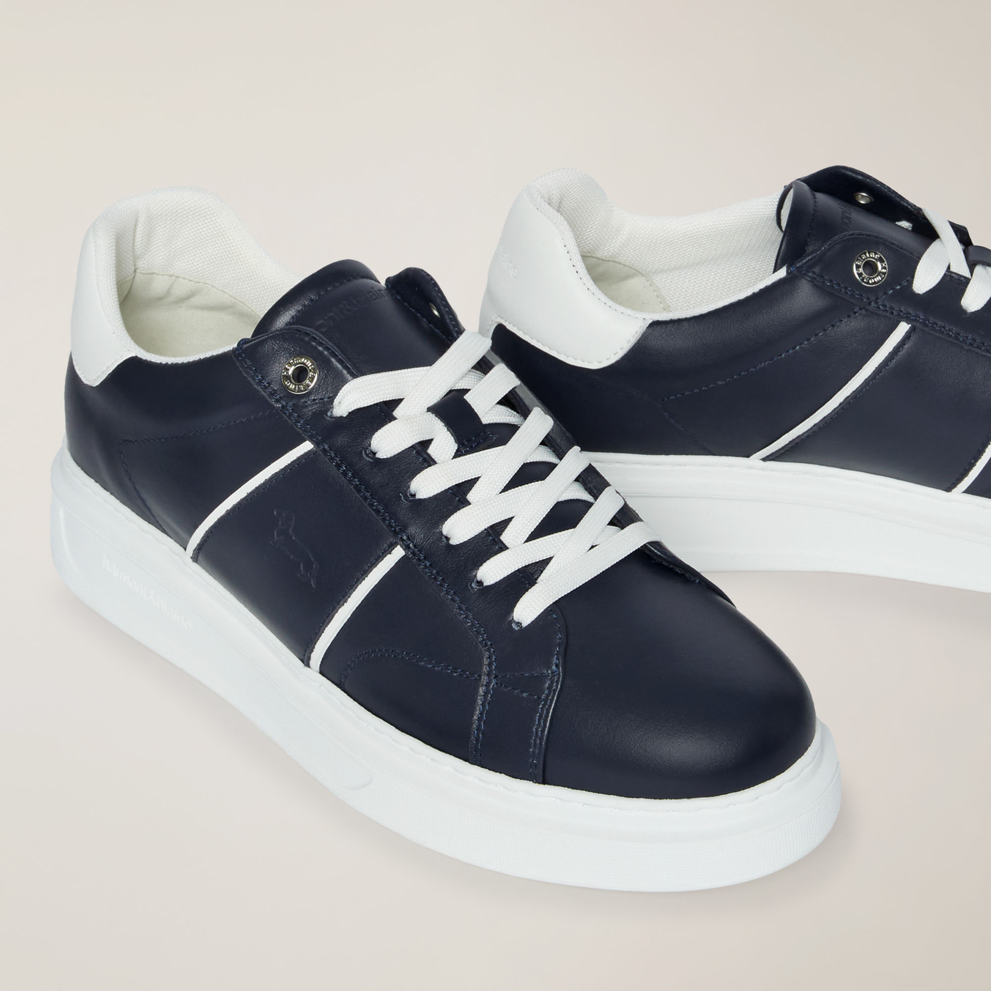 Sneaker mit Kontrastdetails, Blau/Weiß, large image number 3