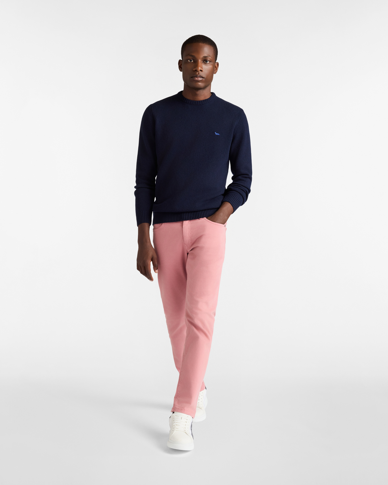 Wool and Cashmere Pullover, Navy Blue, large image number 3
