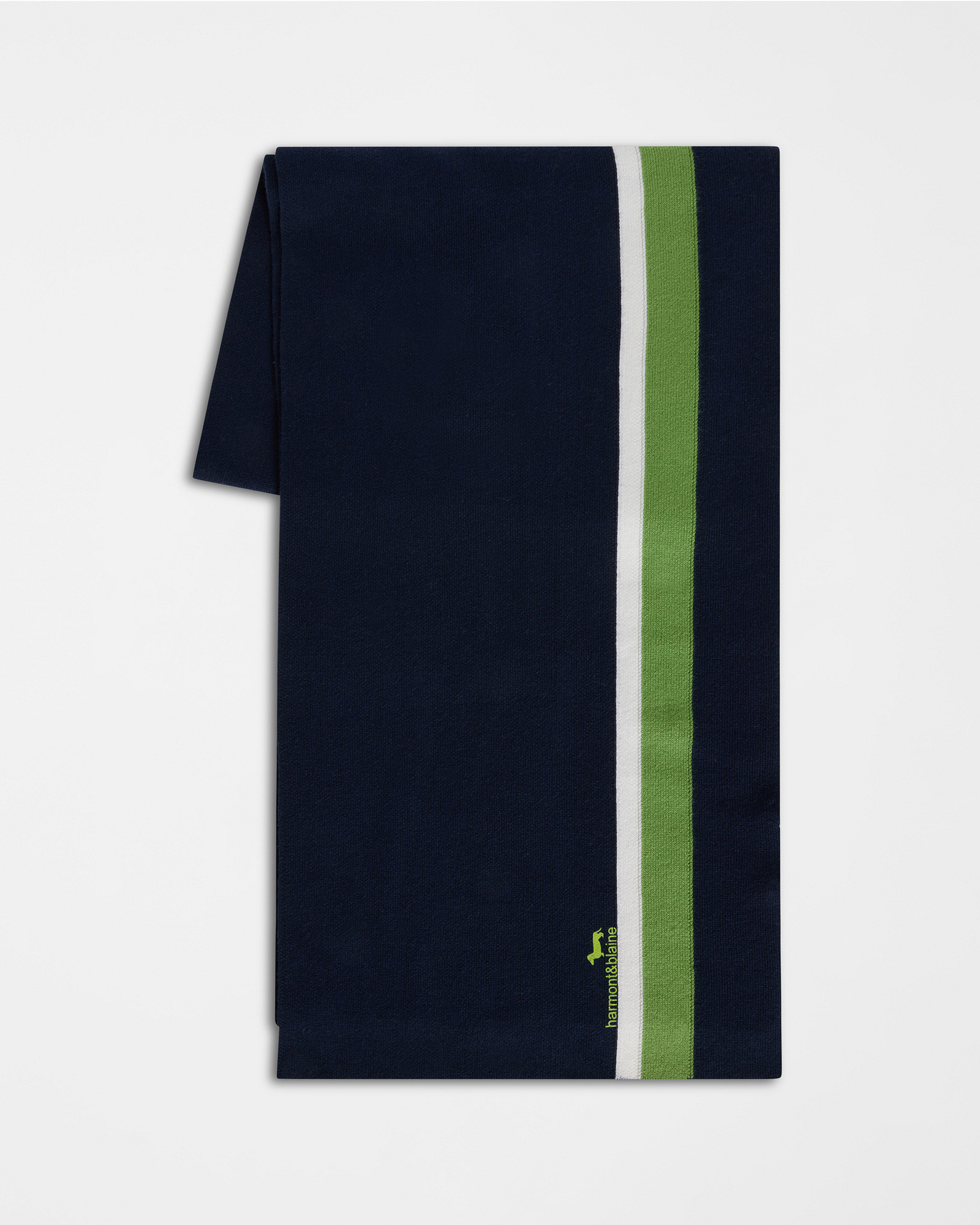 Wool Blend Scarf with Stripes