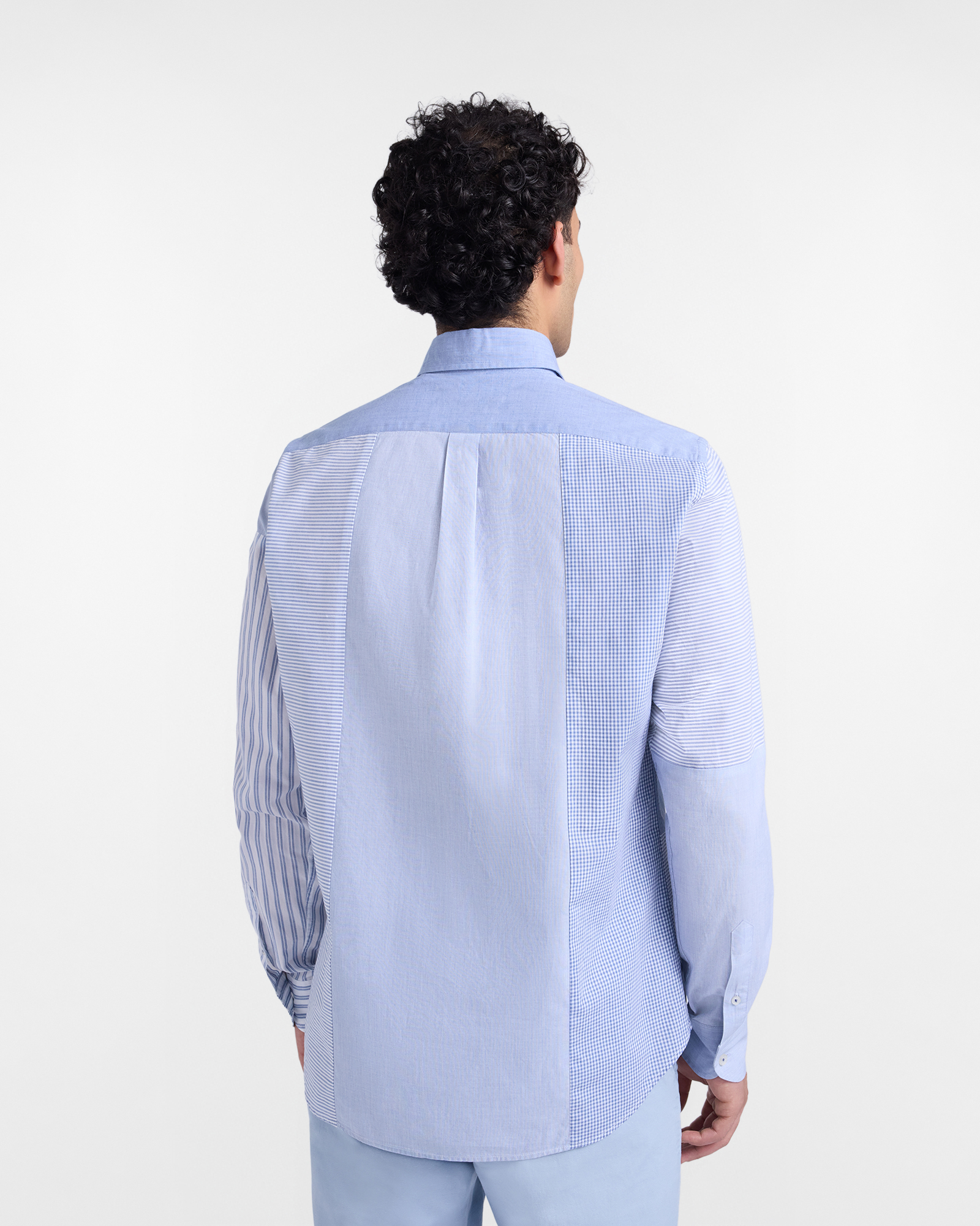 Regular-fit patchwork shirt