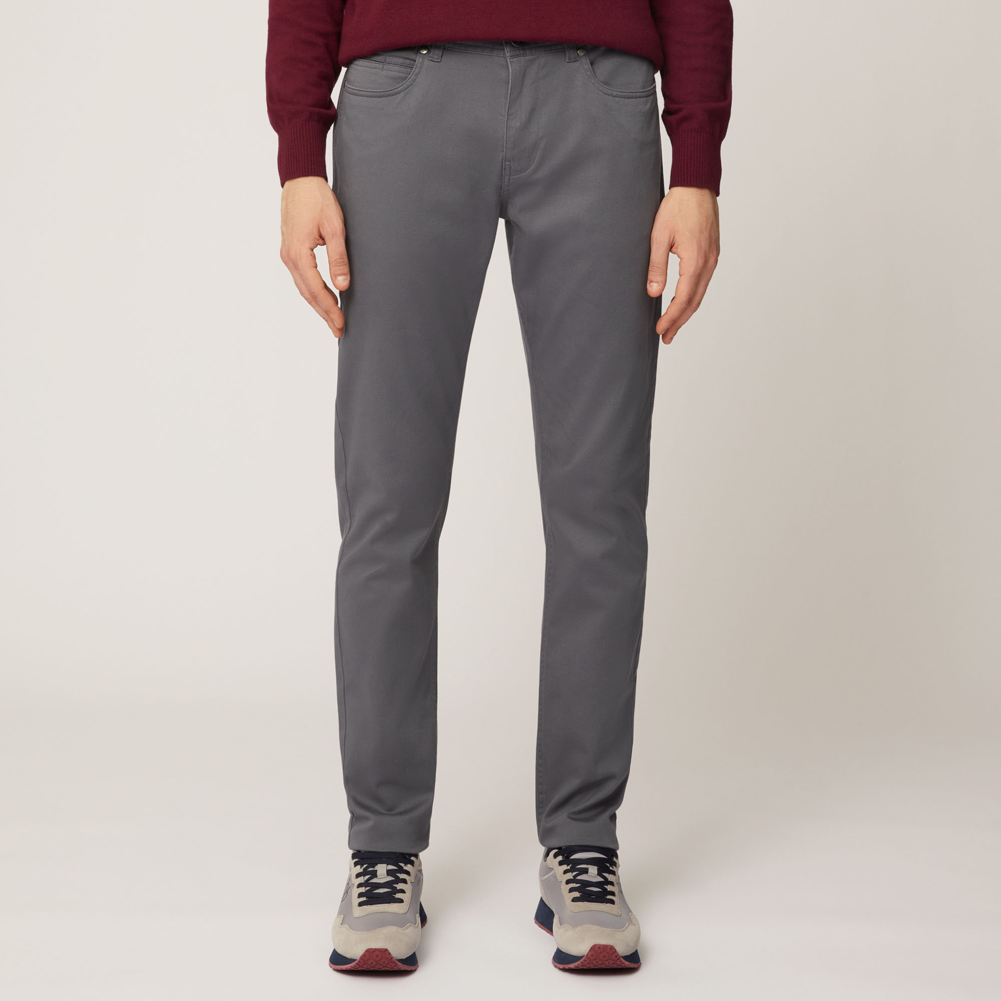 Pantalone Cinque Tasche Narrow Fit, Grigio, large image number 0