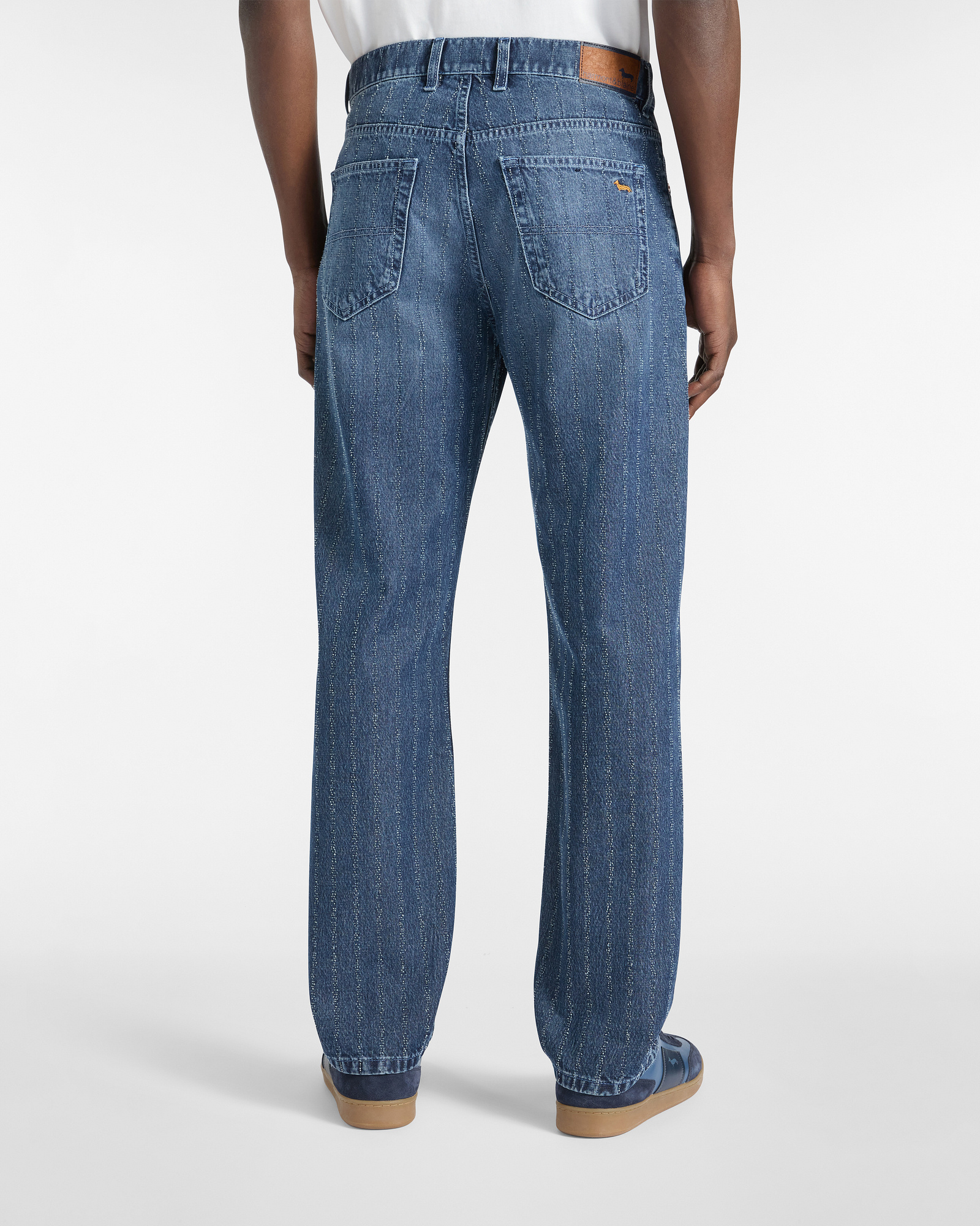 Jeans in Needle-Punched Denim