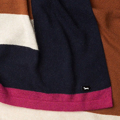 Color Block Effect Wool And Viscose Scarf