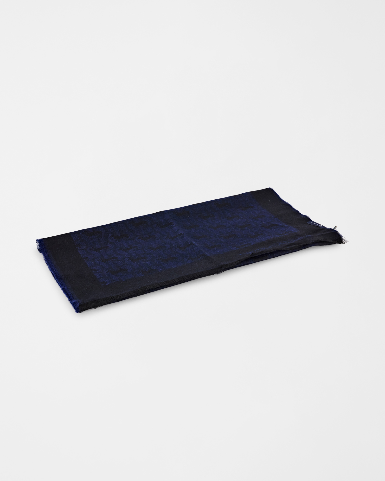 MONOGRAM Jacquard Scarf, NAVY BLUE, large image number 2