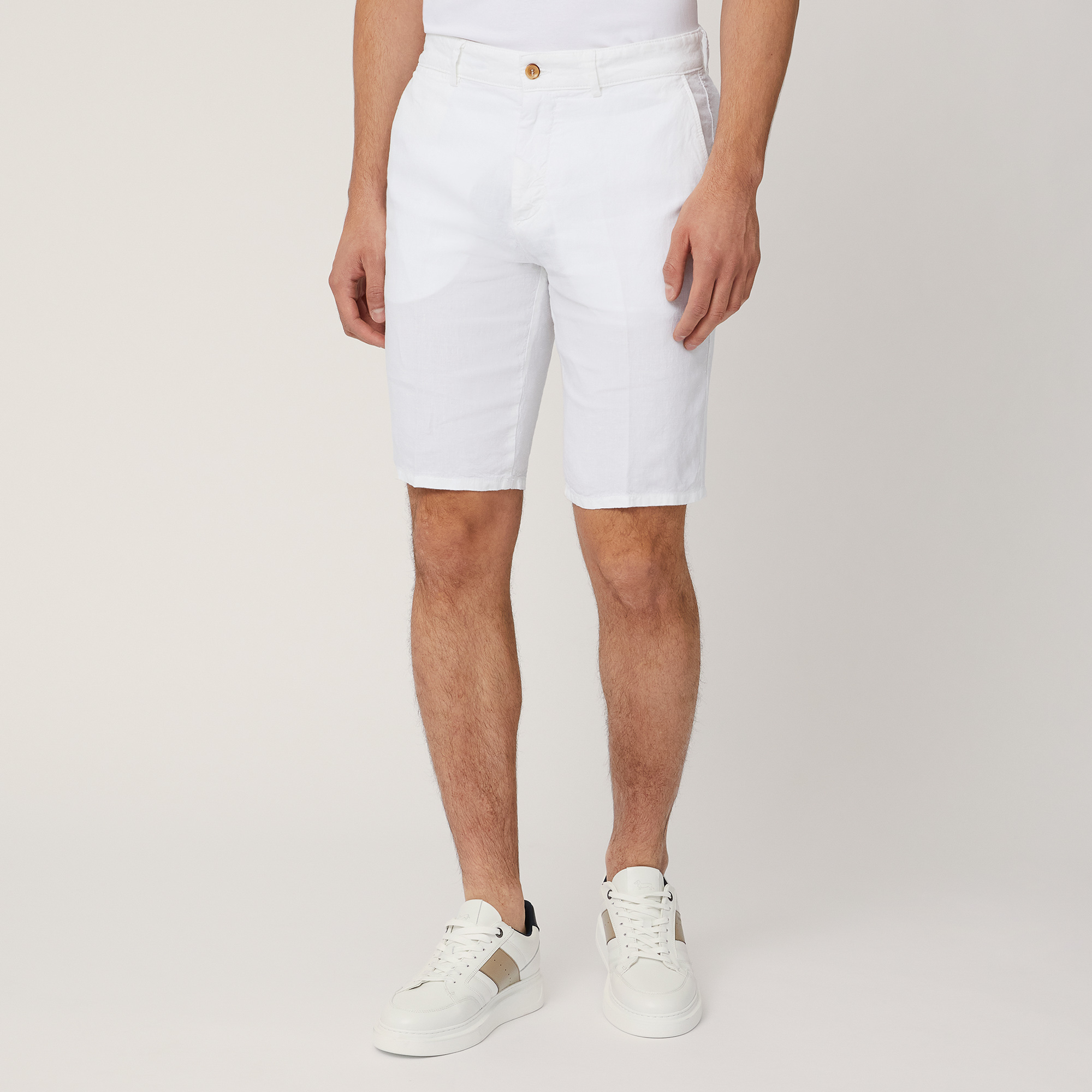 Linen Regular Bermuda Shorts