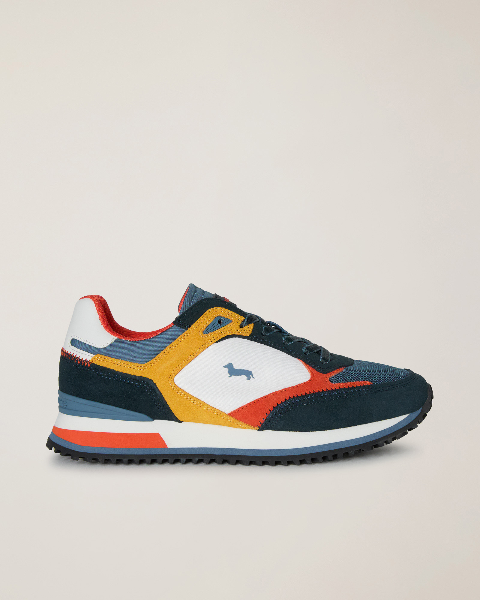 Mixed-material and colors sneaker, Blue/Navy, large image number 0
