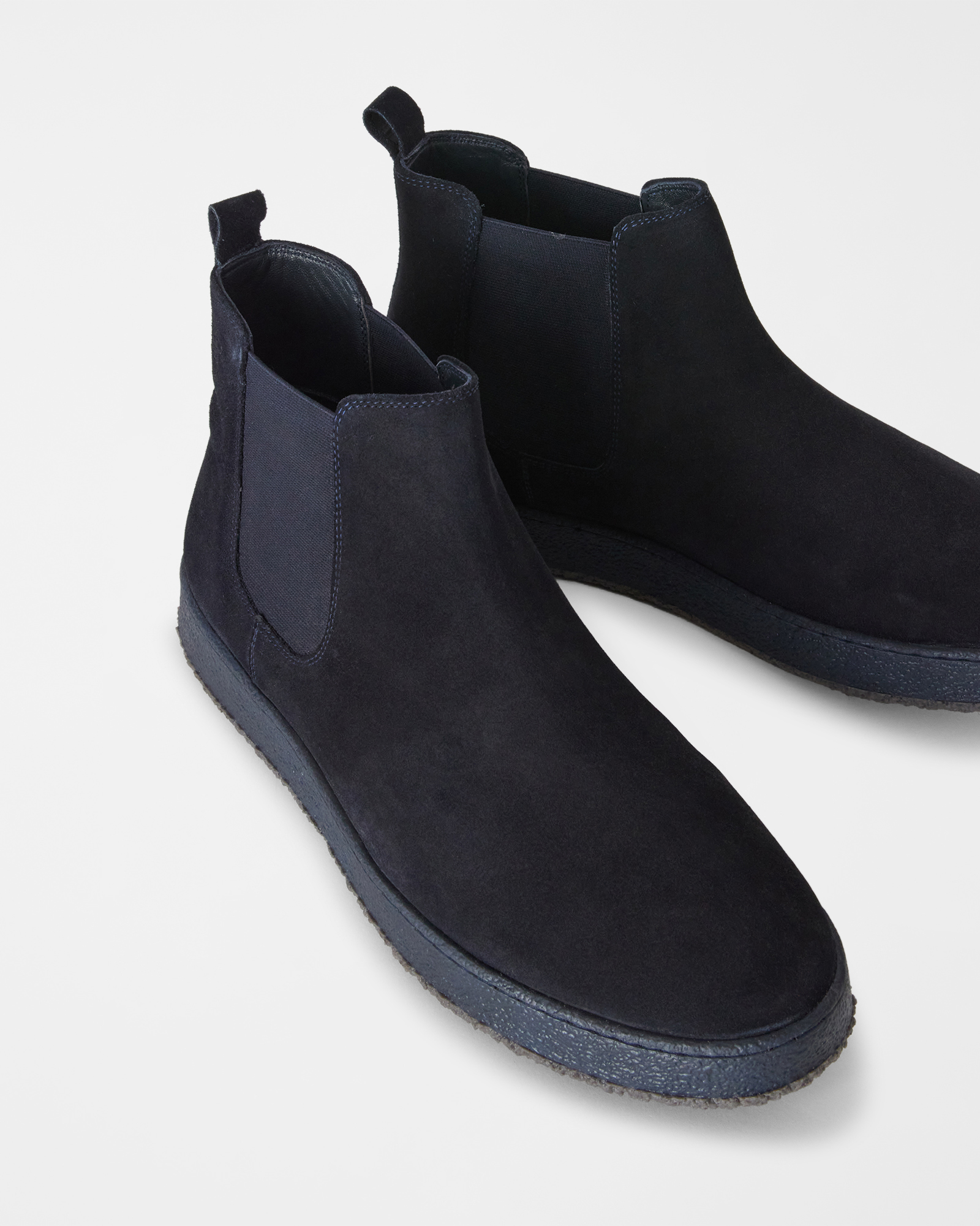 Scarpa HBJ Uomo Chelsea in vera pelle scamosciata, BLU SCURO, large