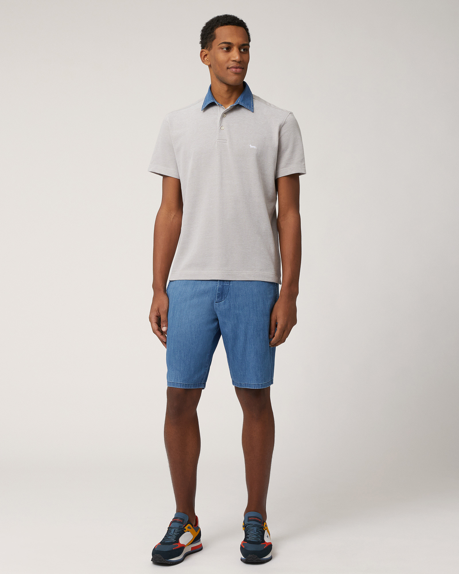 Regular Fit Denim Bermuda Shorts, Denim Blue, large image number 3
