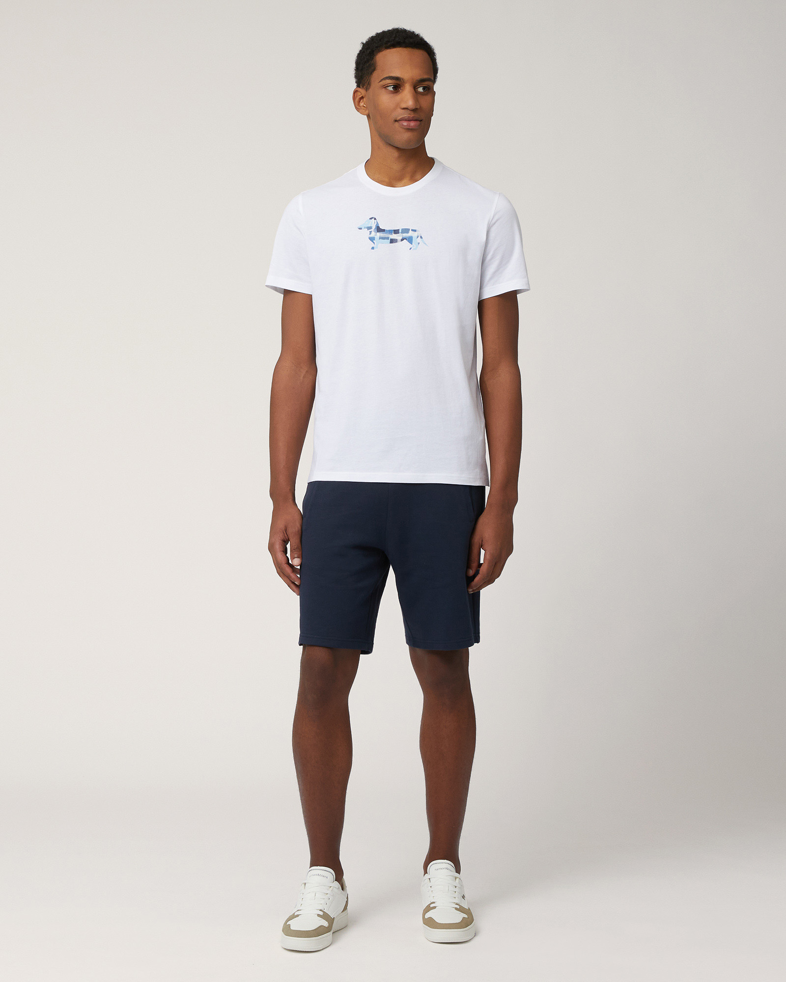Cotton Sporty Bermuda Shorts, Navy Blue, large image number 3