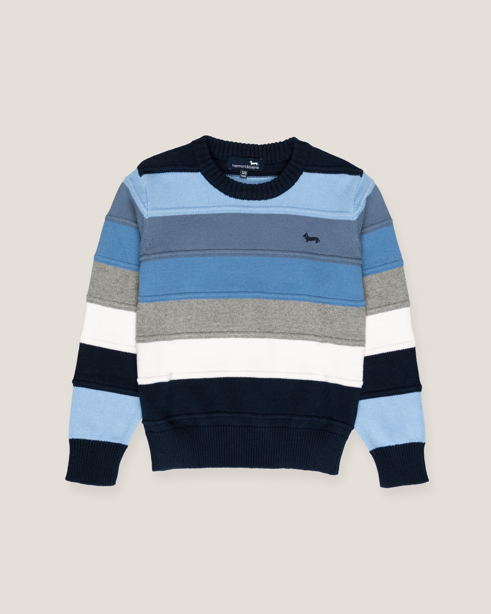 Multicolor striped crewneck sweater