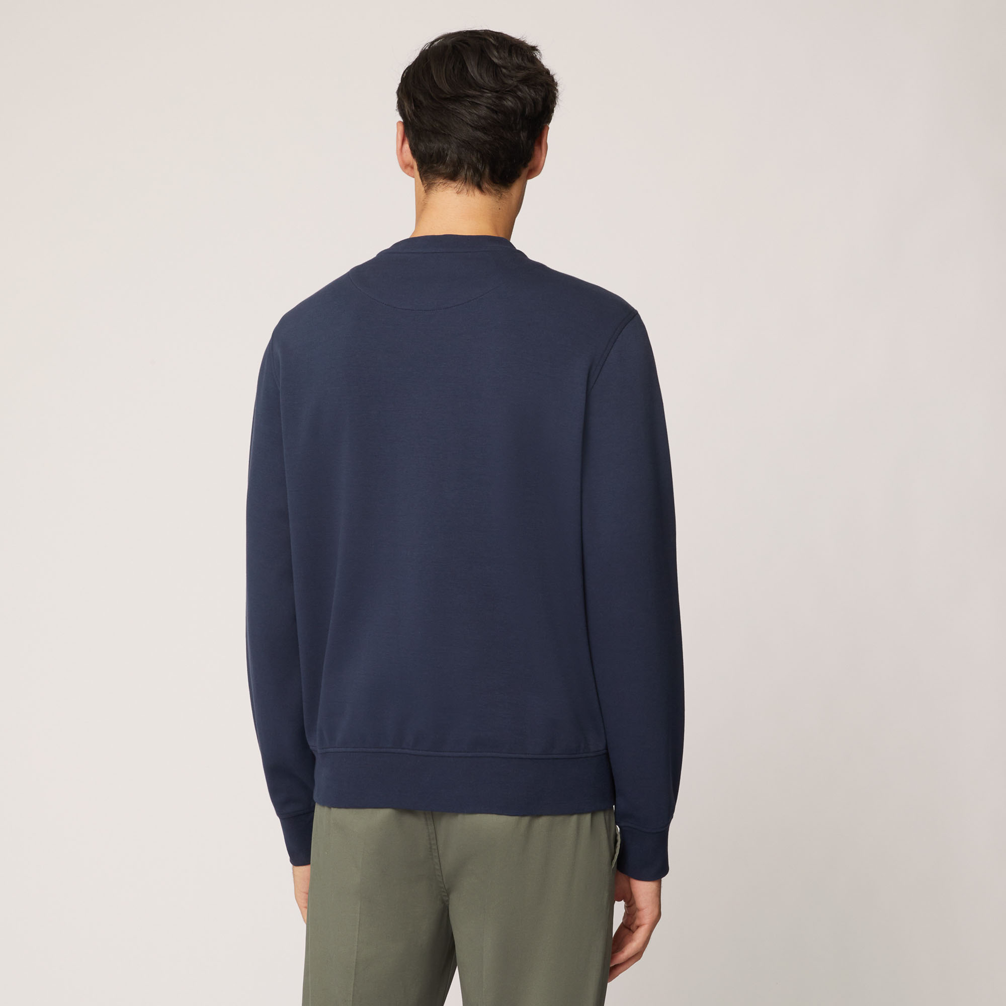 Felpa Girocollo Con Stampa Lettering, Light Blue, large image number 1