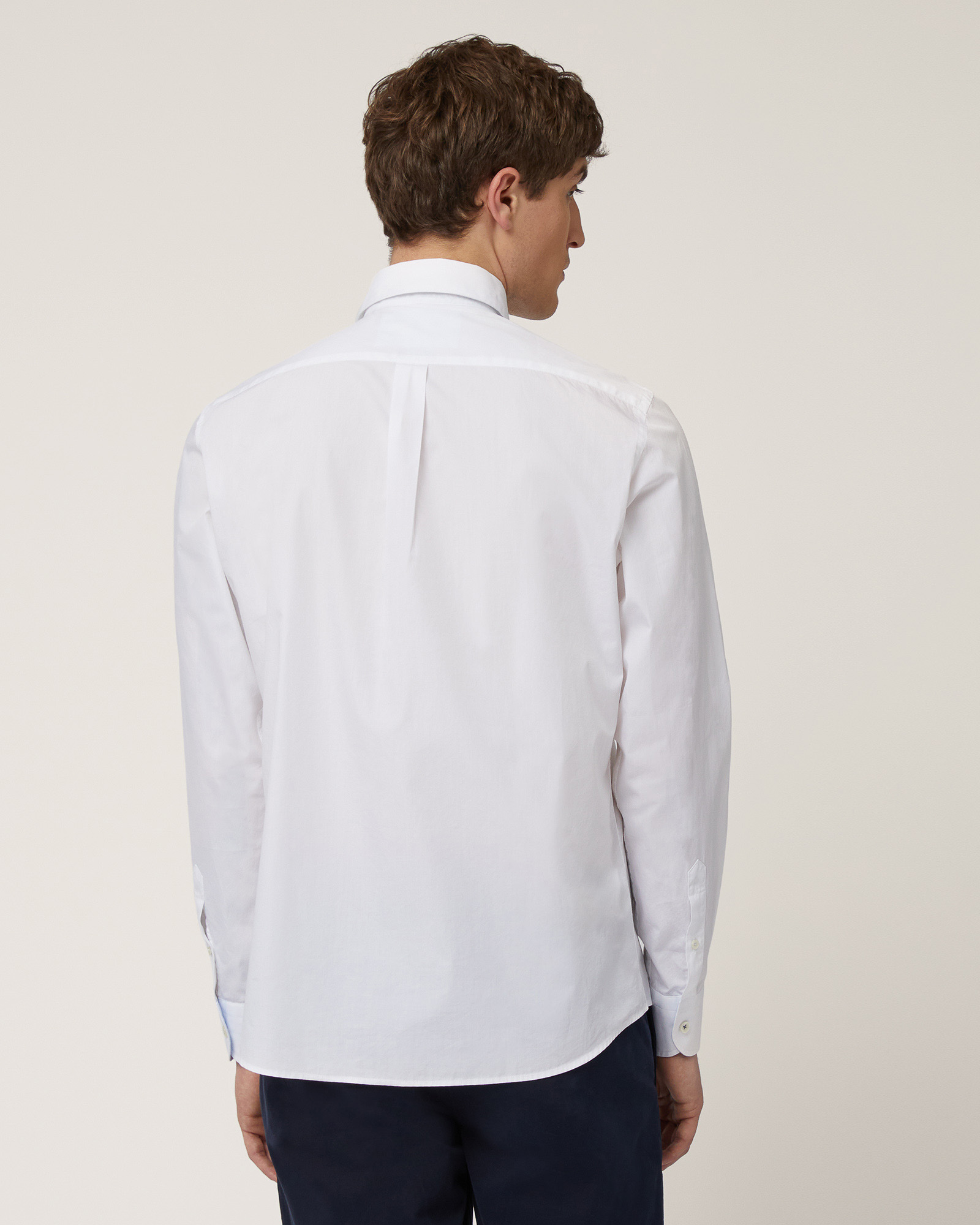 Camisa de algodón con bolsillito/pochette, Blanco, large image number 1