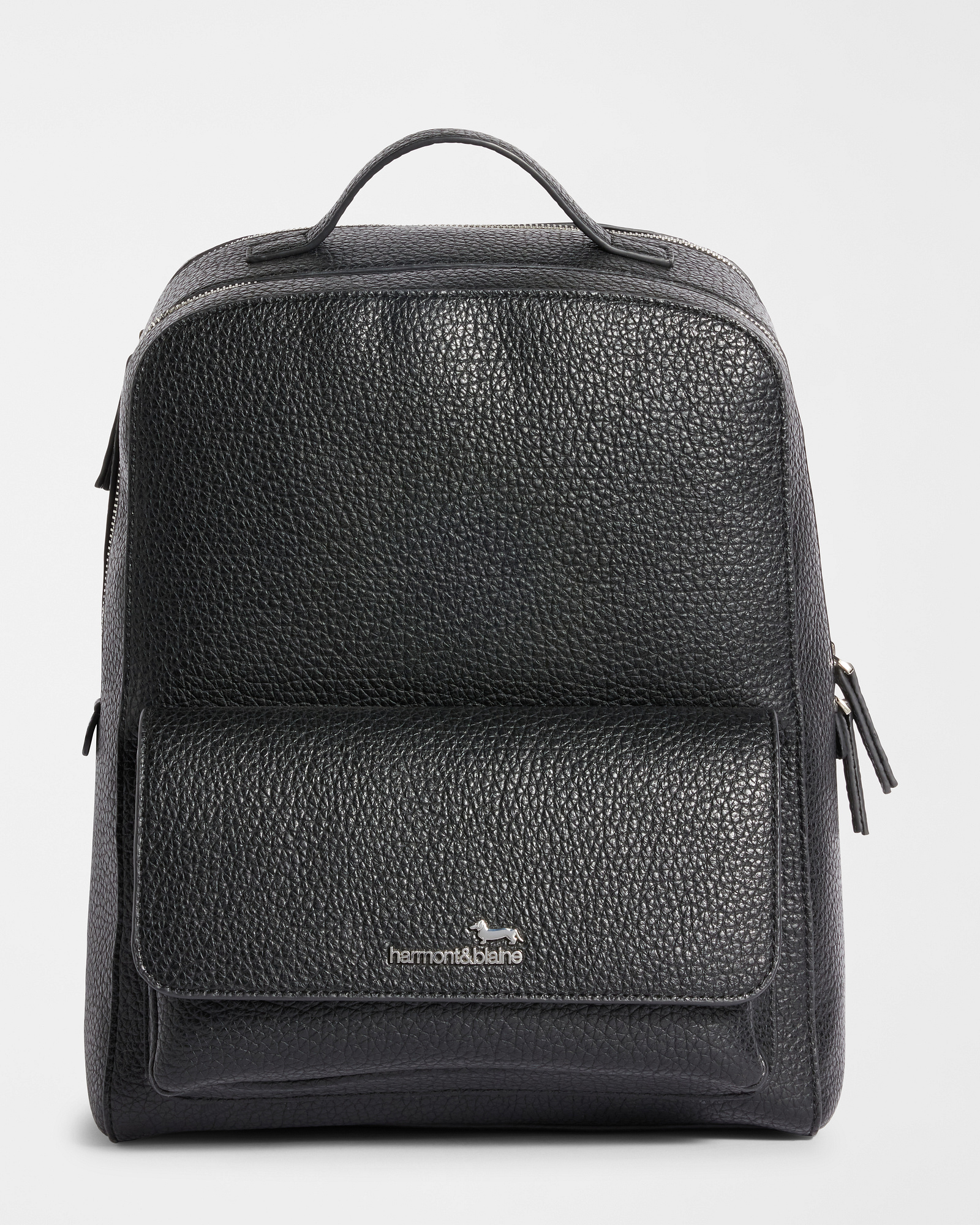 Gentleman Textured Backpack, Black, large image number 0
