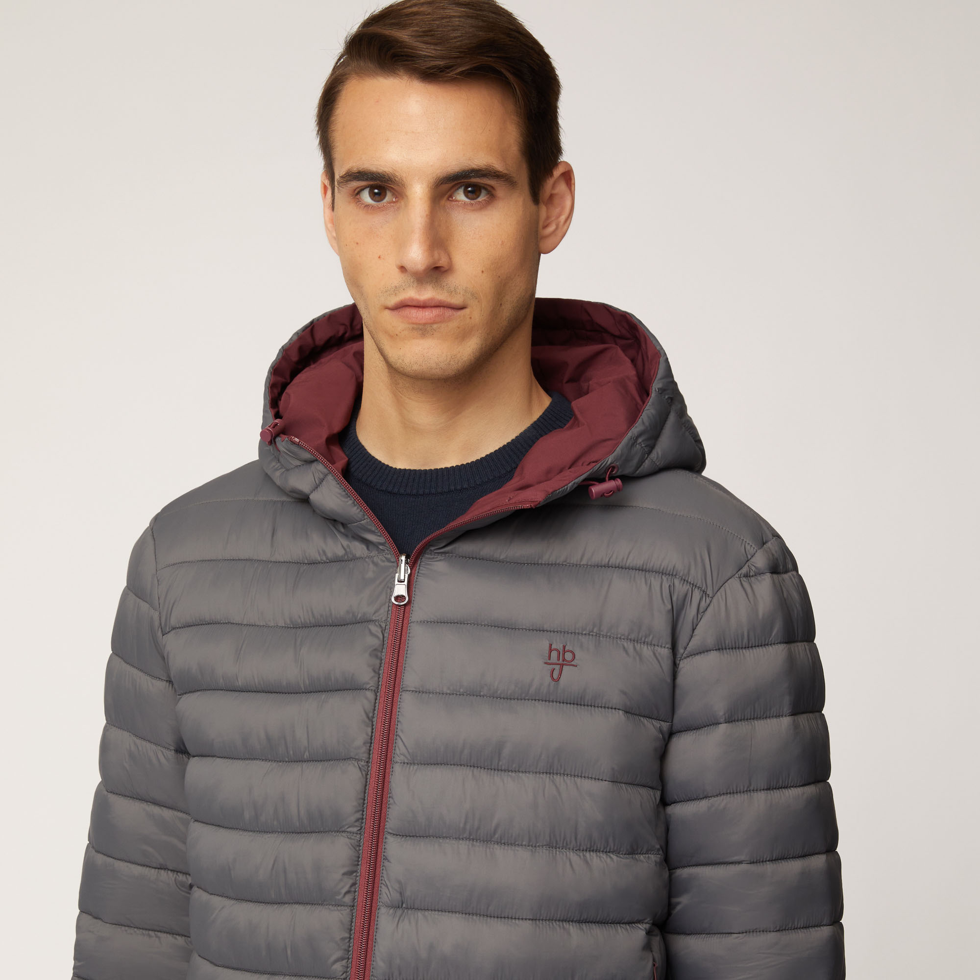 Giubbotto Reversibile Con Cappuccio, Rosso Scuro, large image number 2