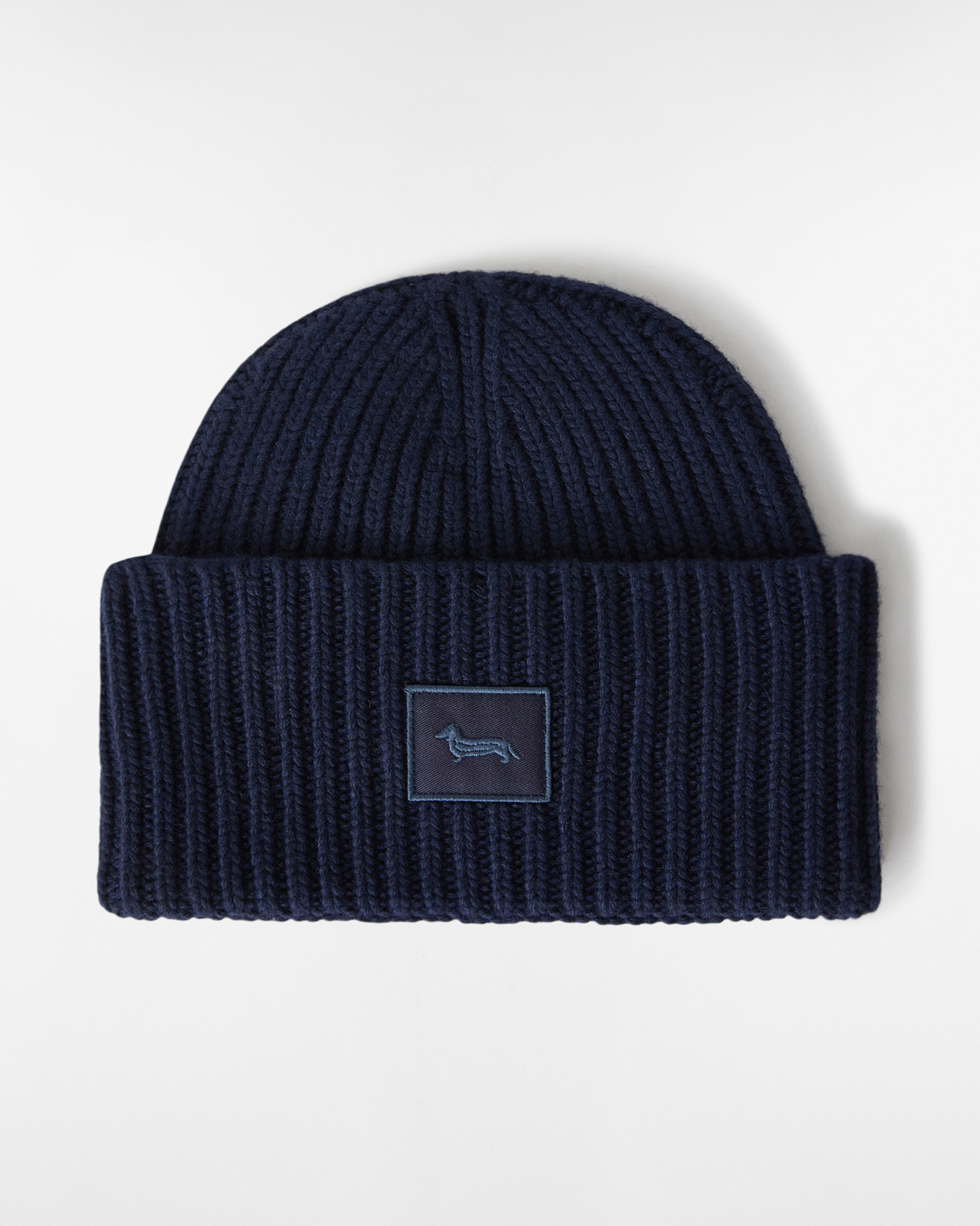 Cashmere Blend Beanie, Navy Blue, large