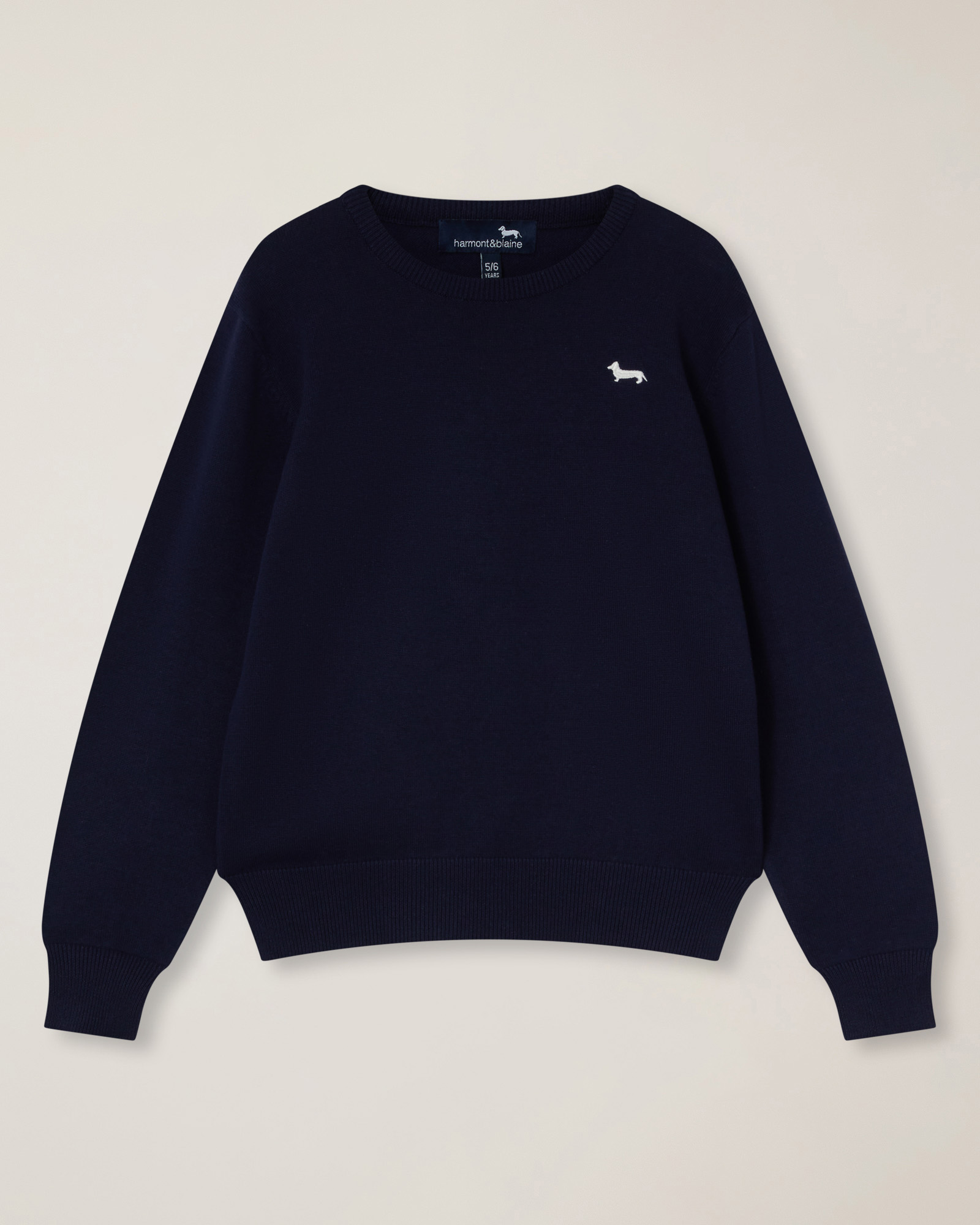 Crew-neck with logo embroidery, Light Blue, large