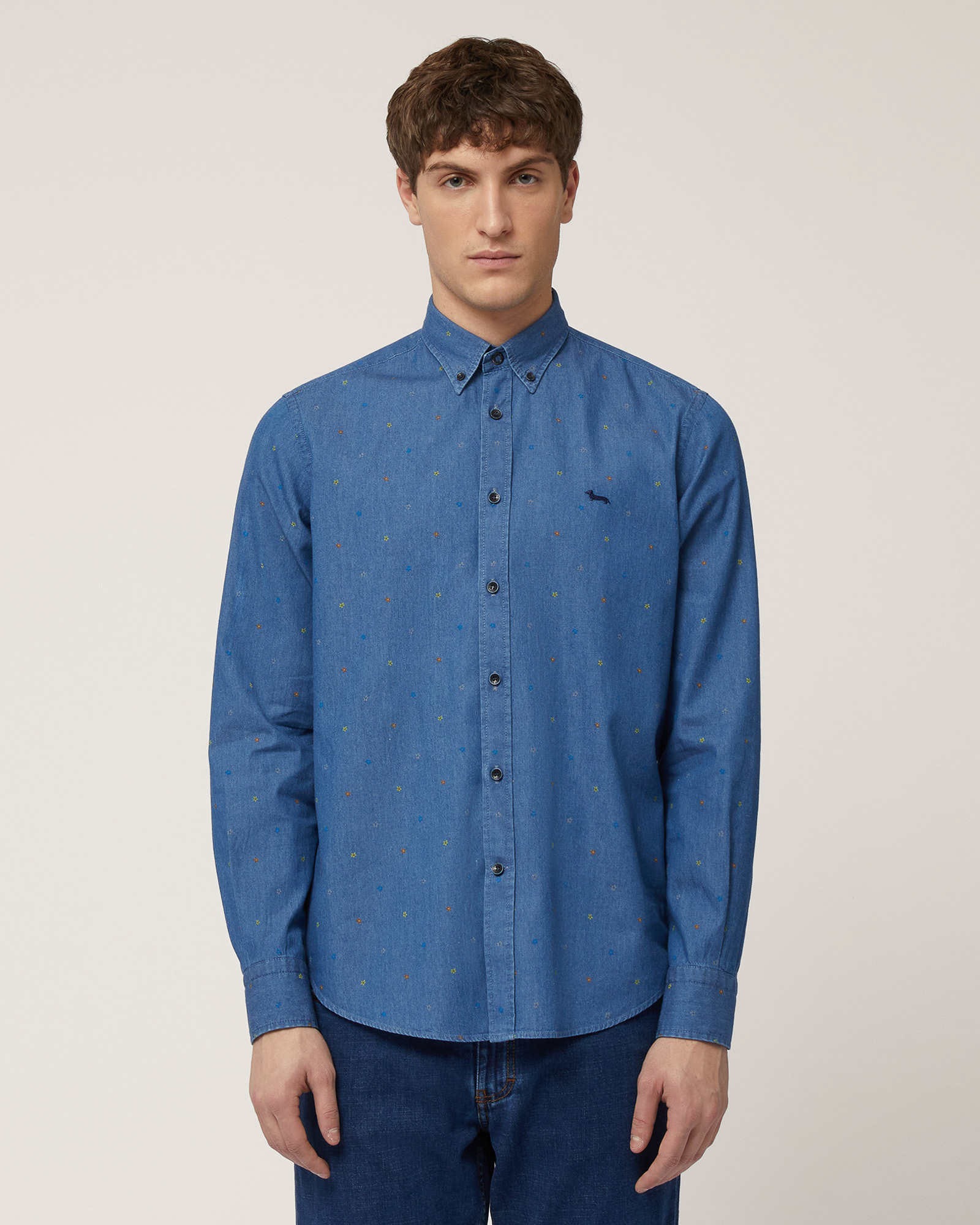 Shirt with Micro Flowers