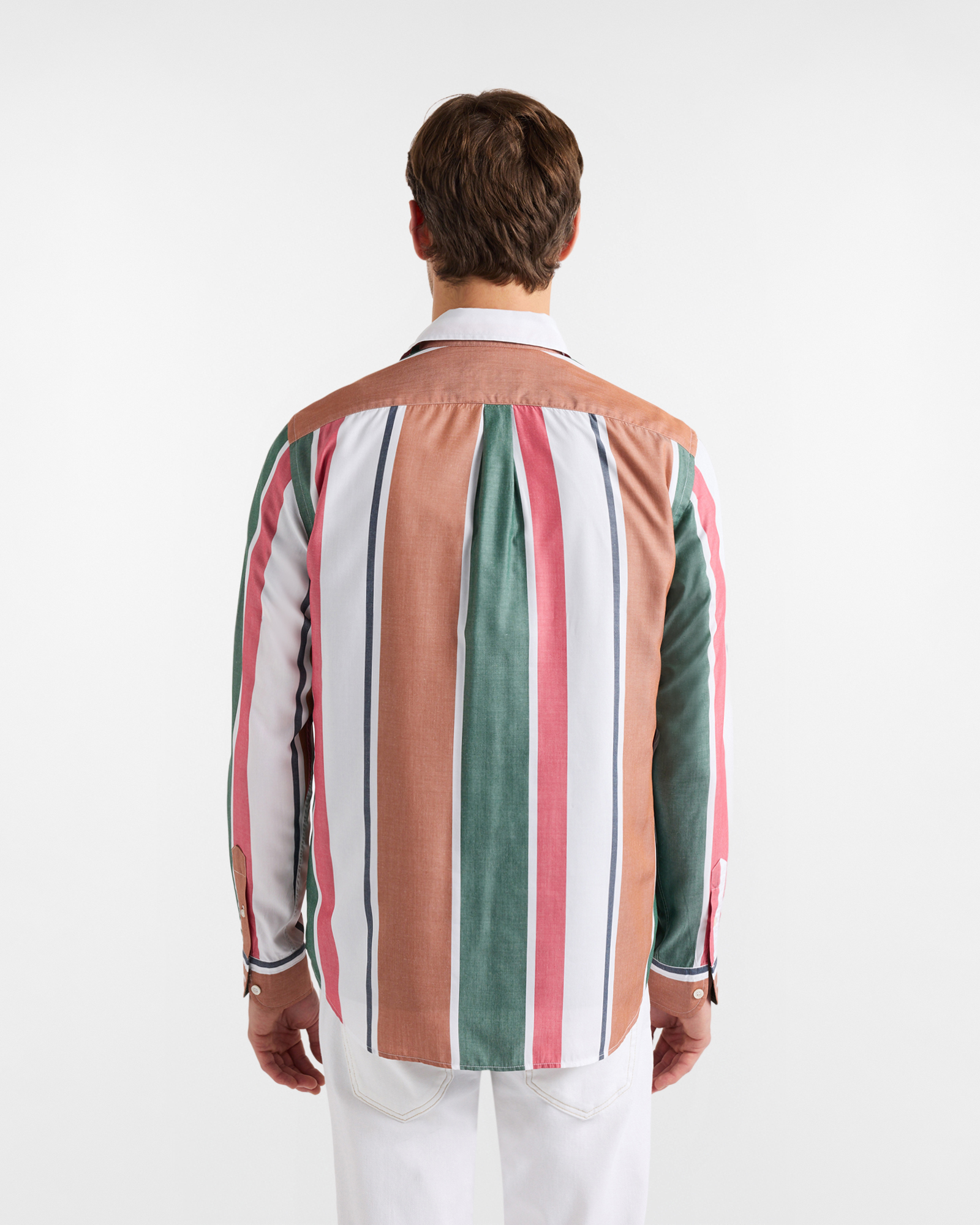 Regular-fit shirt with wide stripes, Red, large image number 2