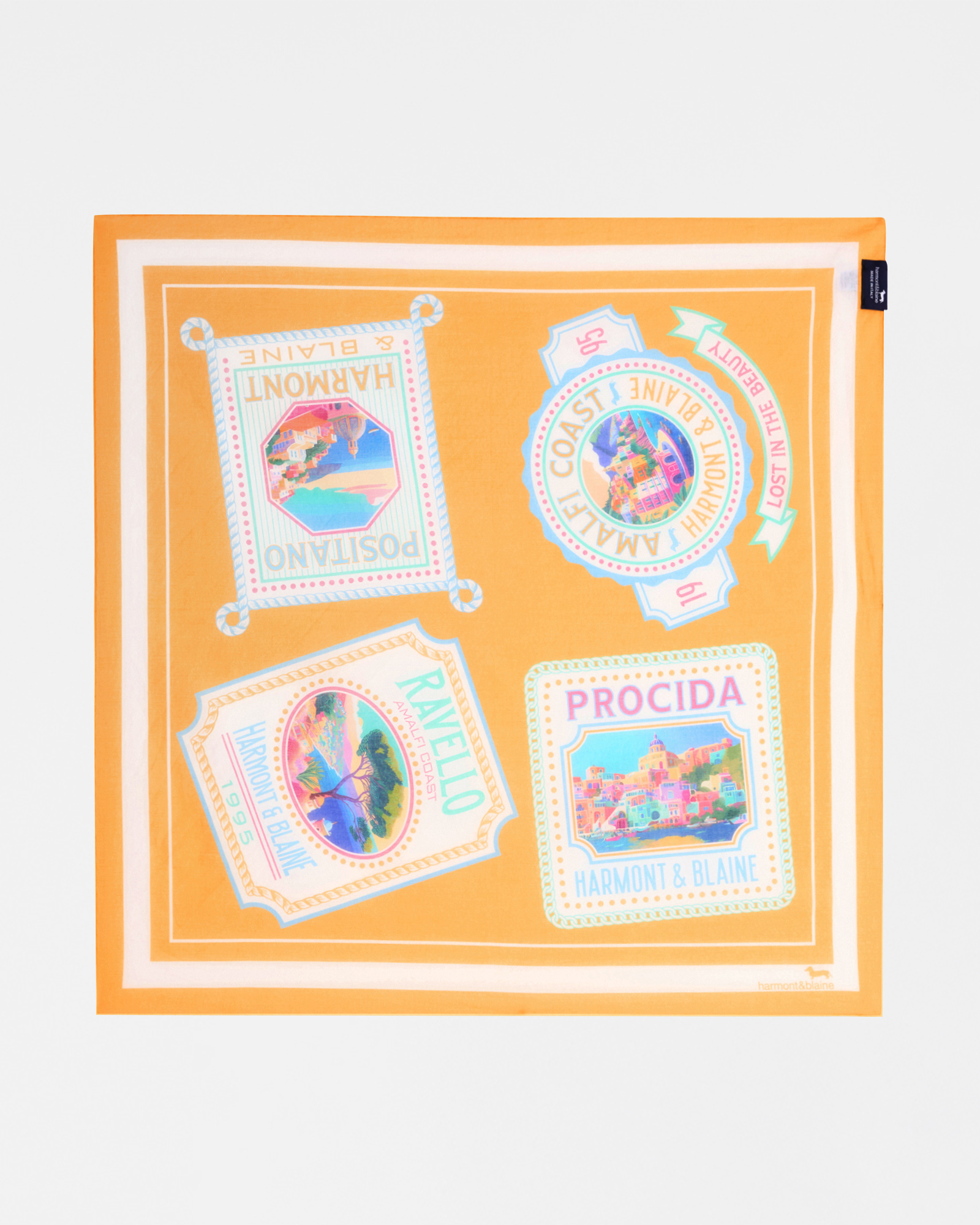 Postcard capsule cotton bandana