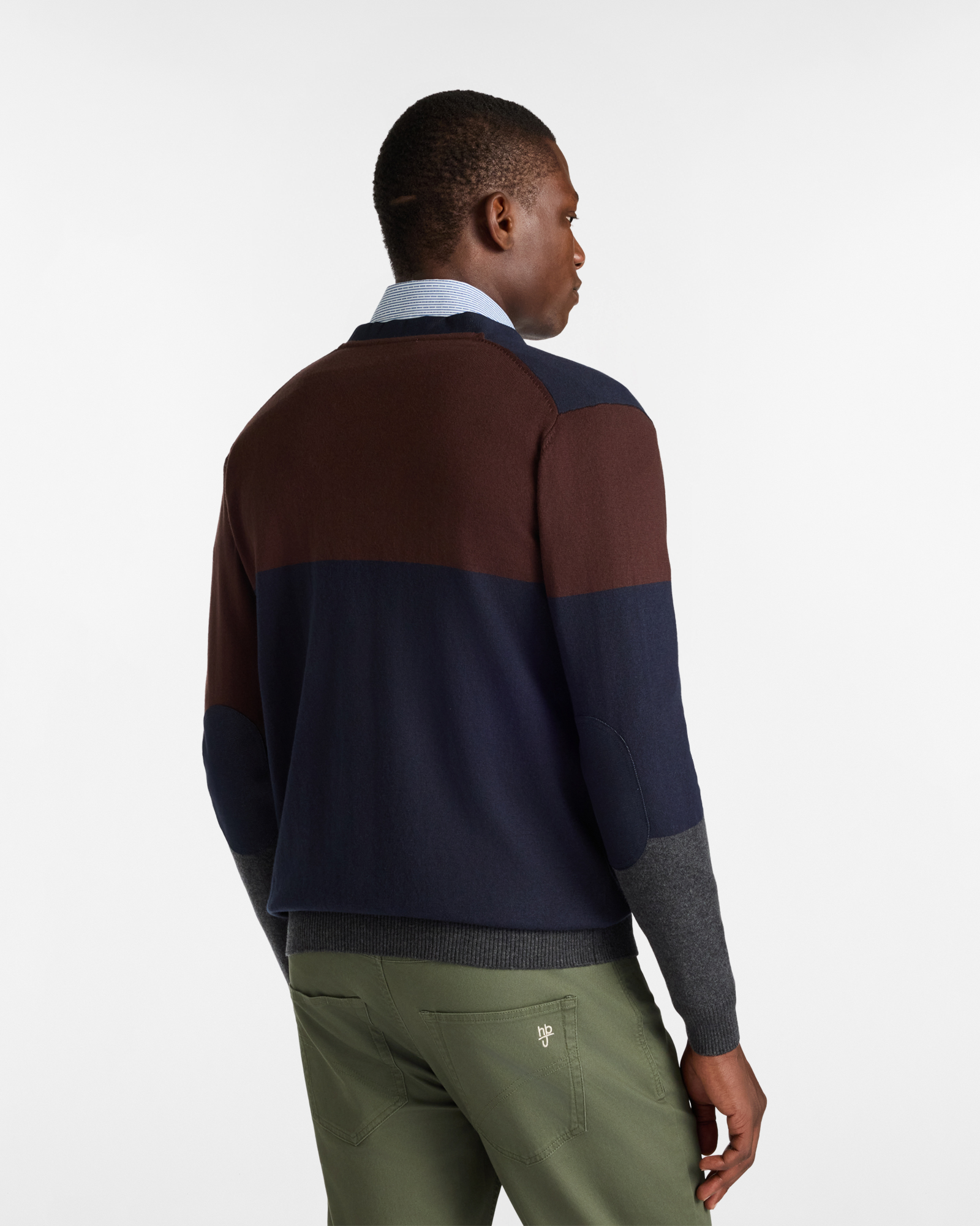 Cardigan with Color Block Design