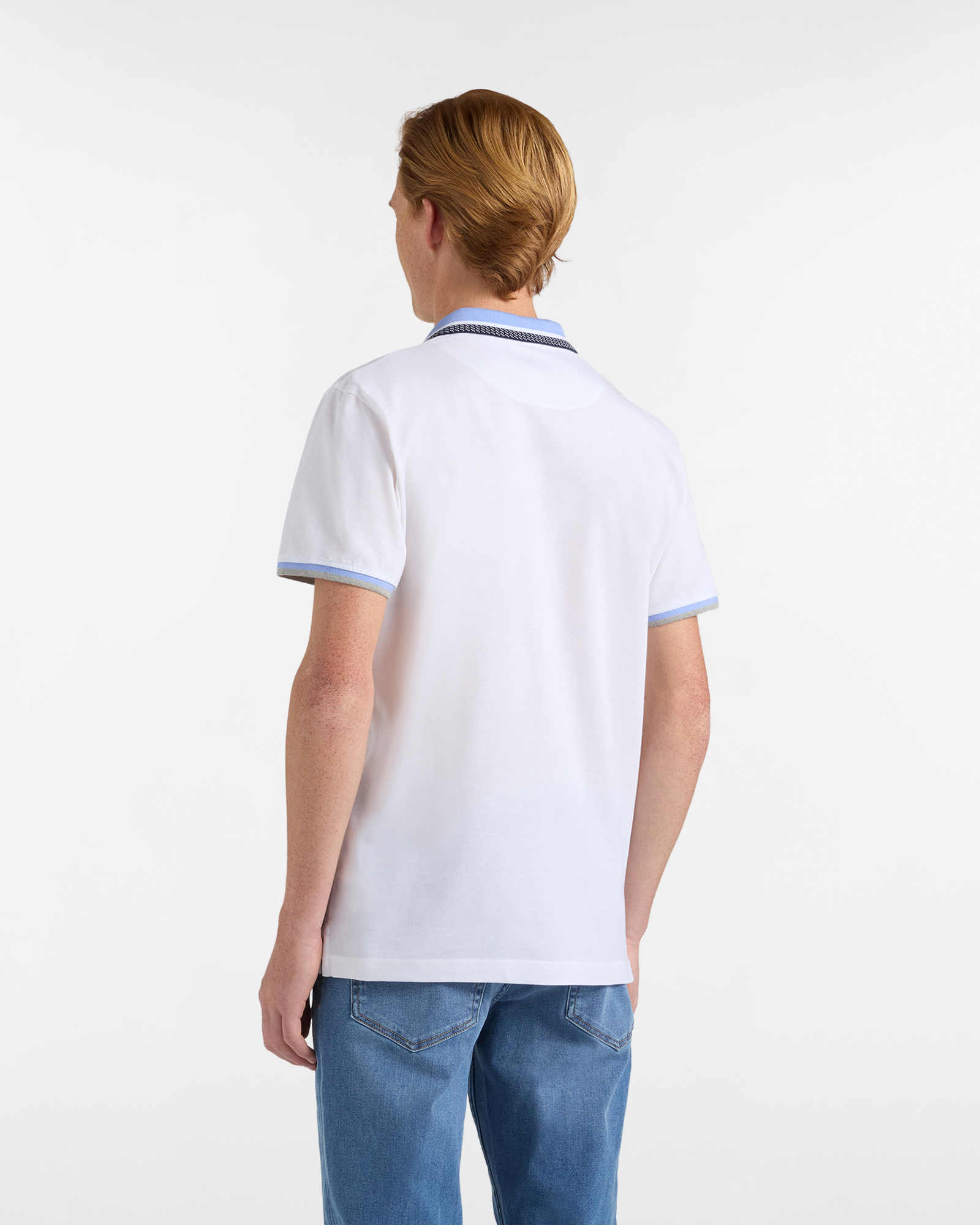 Polo uomo regular fit collo jaquard