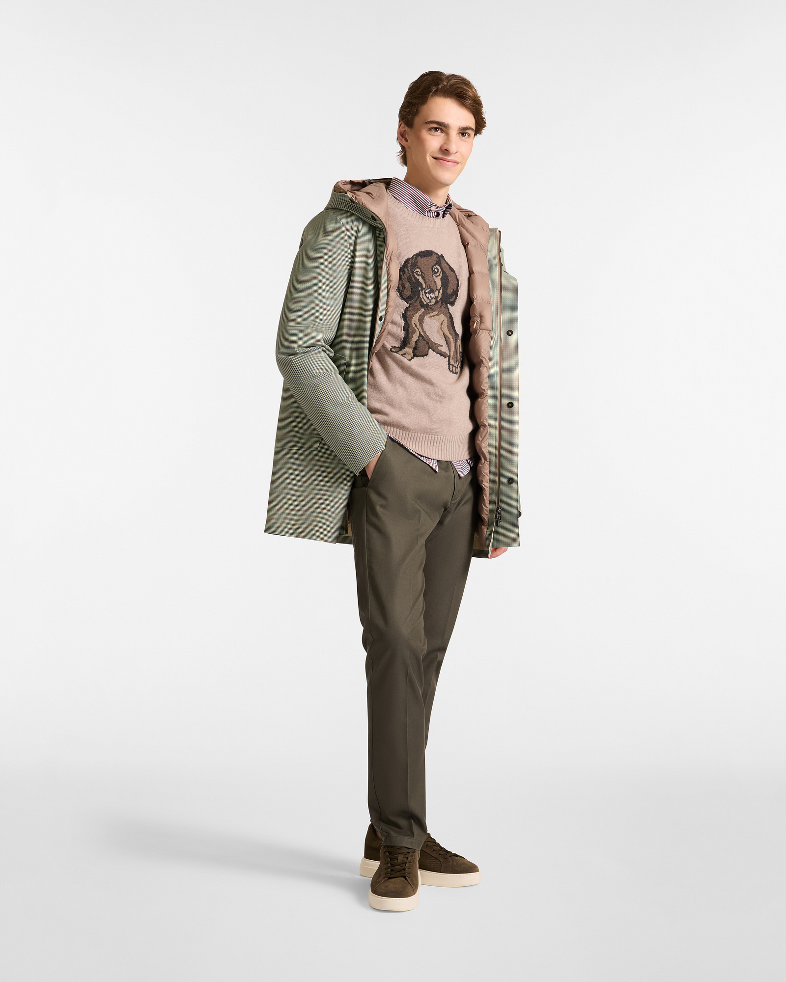 Relaxed Fit Chino Pants, Green, large image number 3