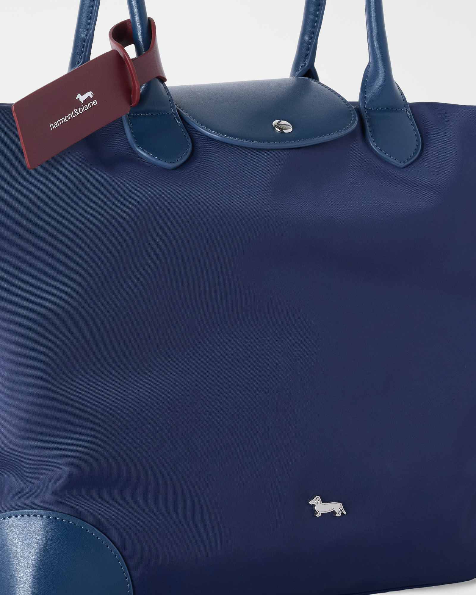 Chiaia 001 Shopping Bag with Small Flap, NAVY BLUE, large image number 2