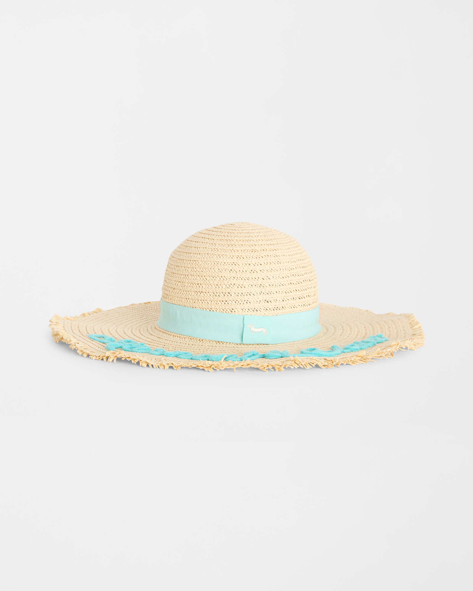 Chapeau de paille avec logo brod&eacute;