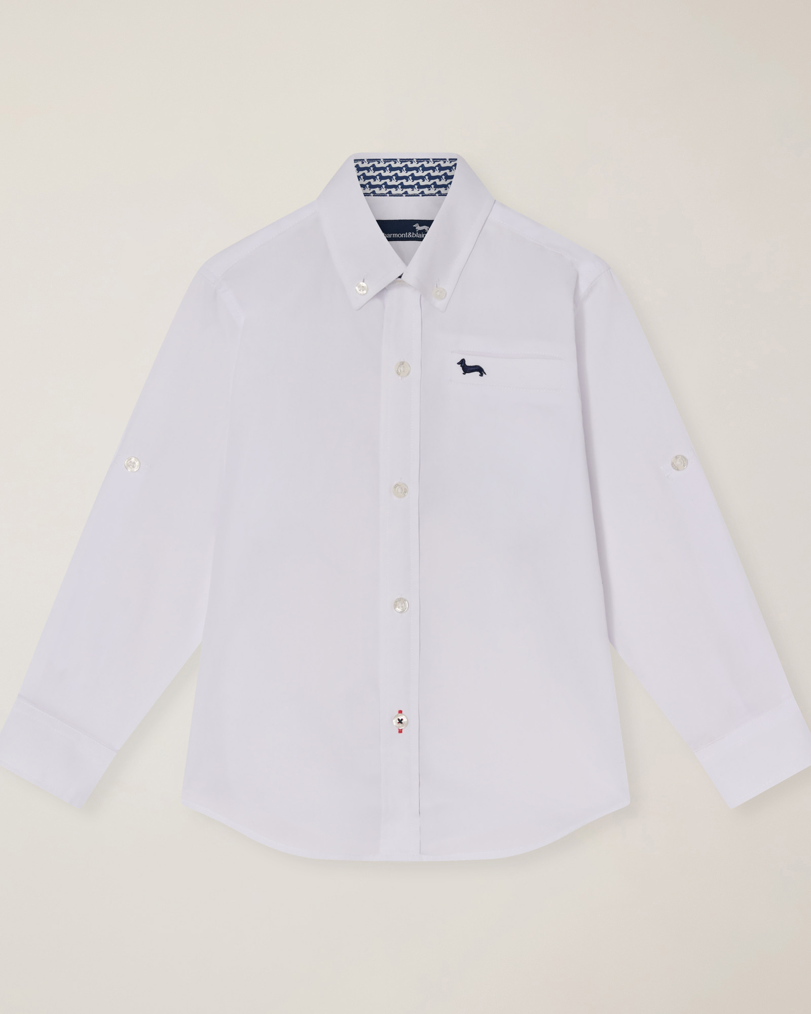 Cotton shirt with breast pocket , White, large image number 0
