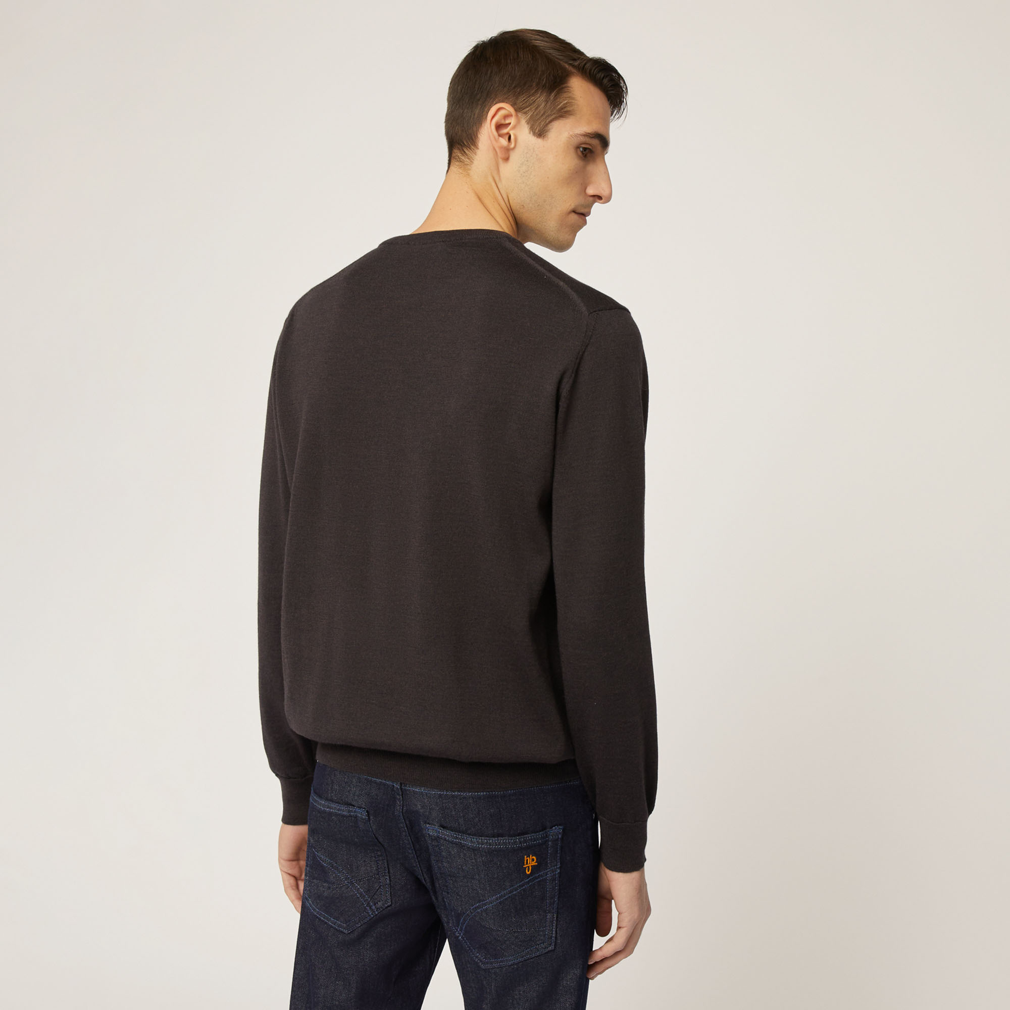 Pullover Girocollo Hbj, Marrone, large image number 1