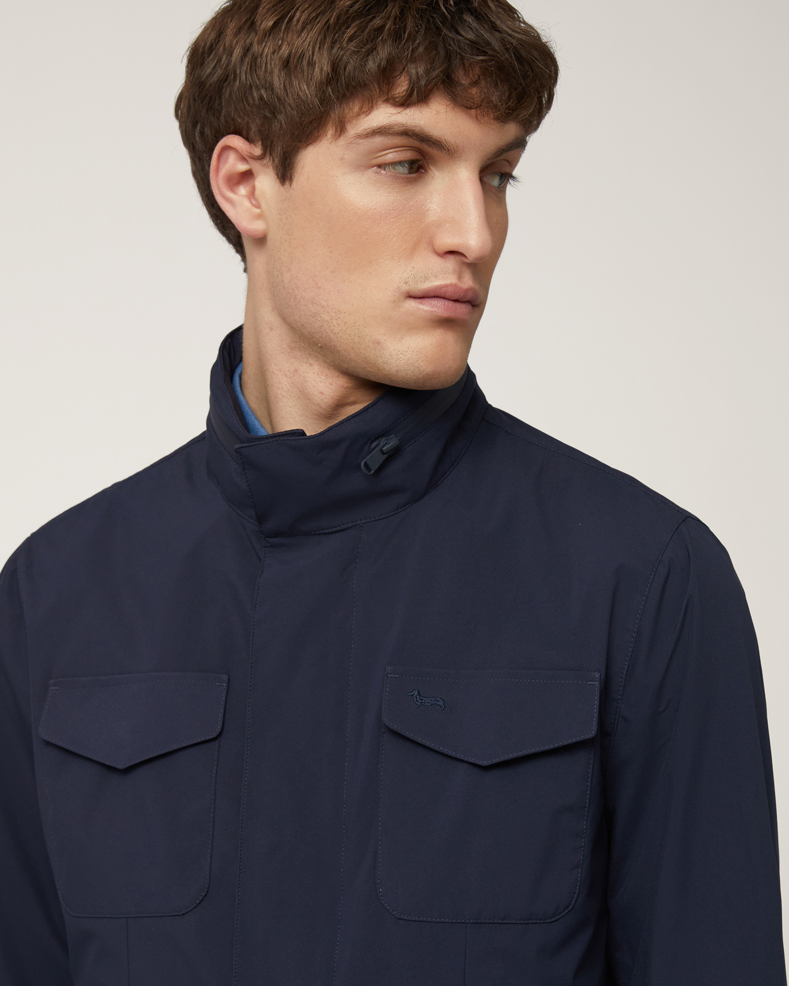 Nylon Regular Field Jacket, Navy Blue, large image number 2