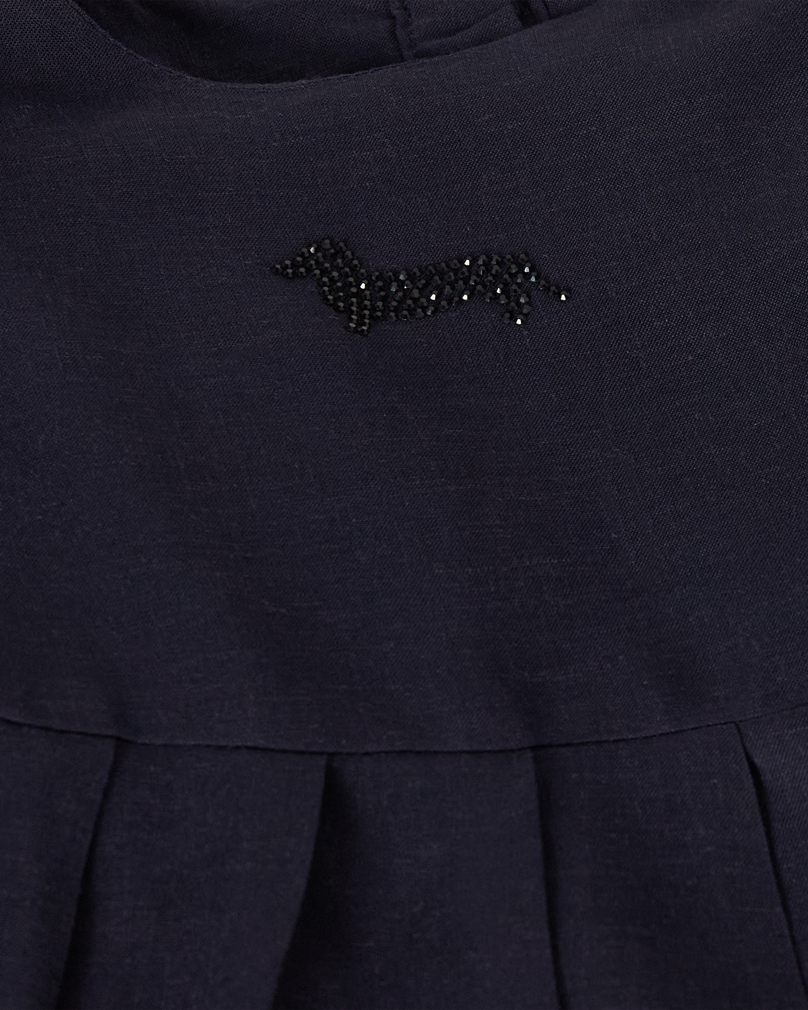 Camicia con rouches e applicazione logo, Blu Navy, large image number 2