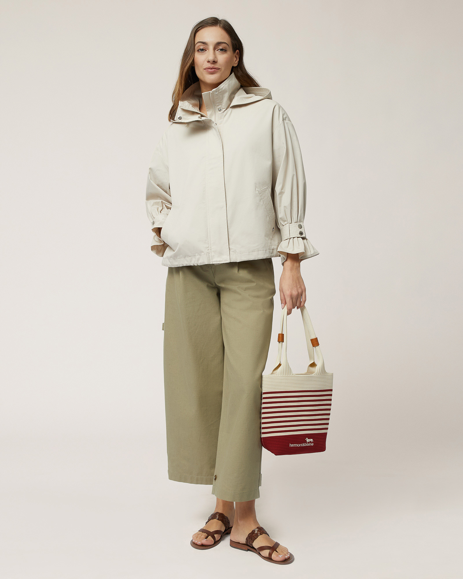 Jacke mit Puffärmeln, Staub, large image number 3