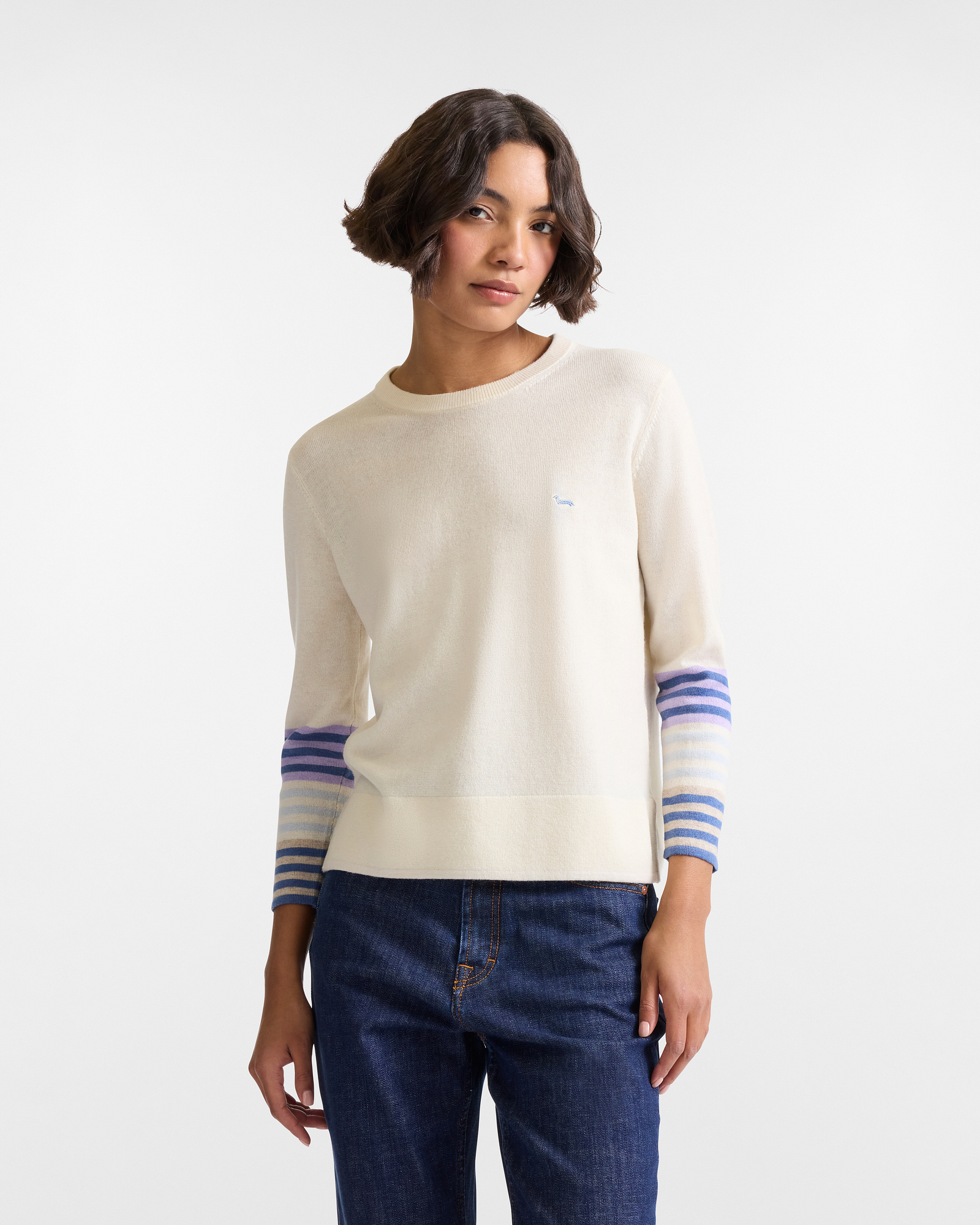Crew Neck Pullover in Cashmere Blend