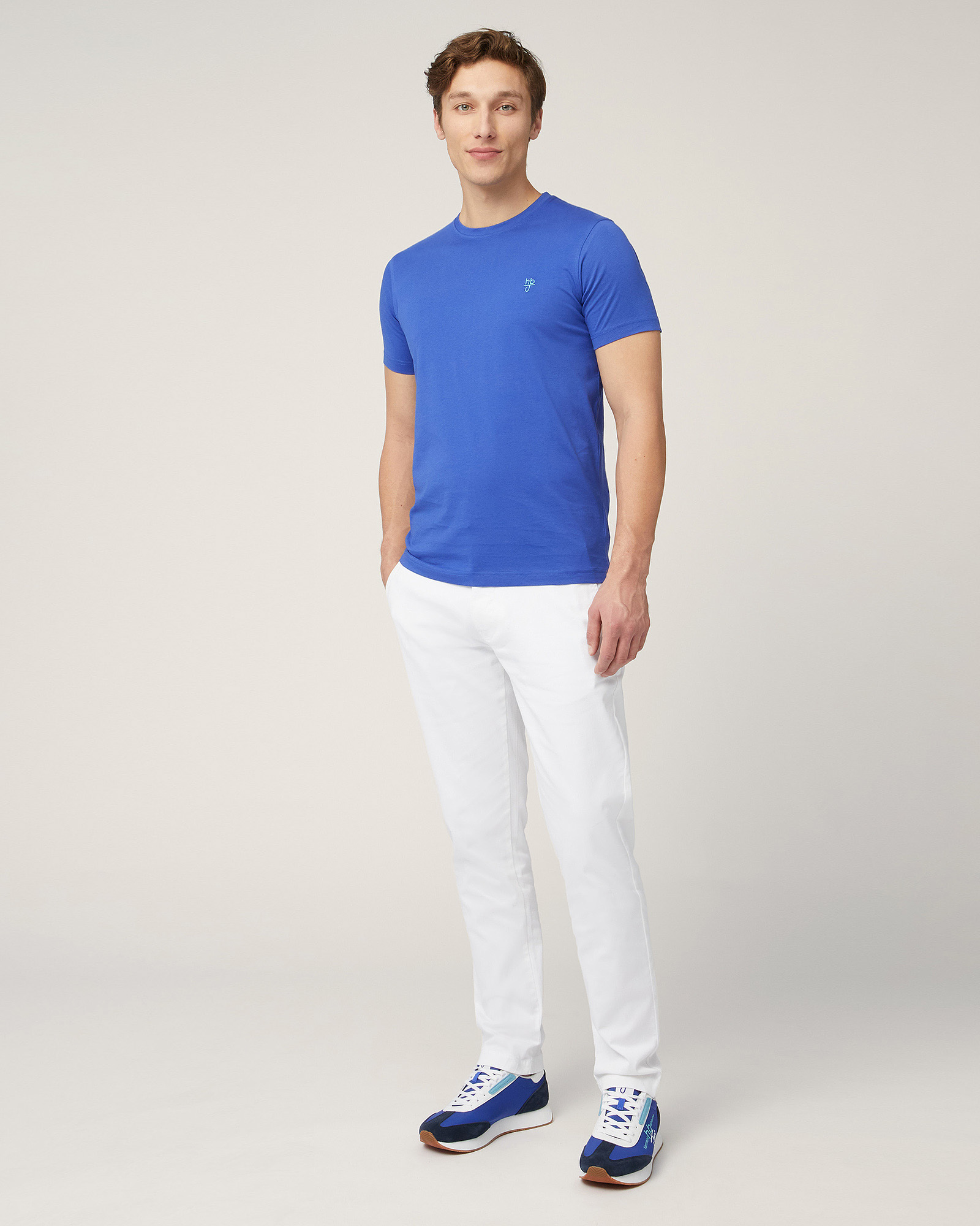 T-Shirt with Monogram, Electric Blue, large image number 3