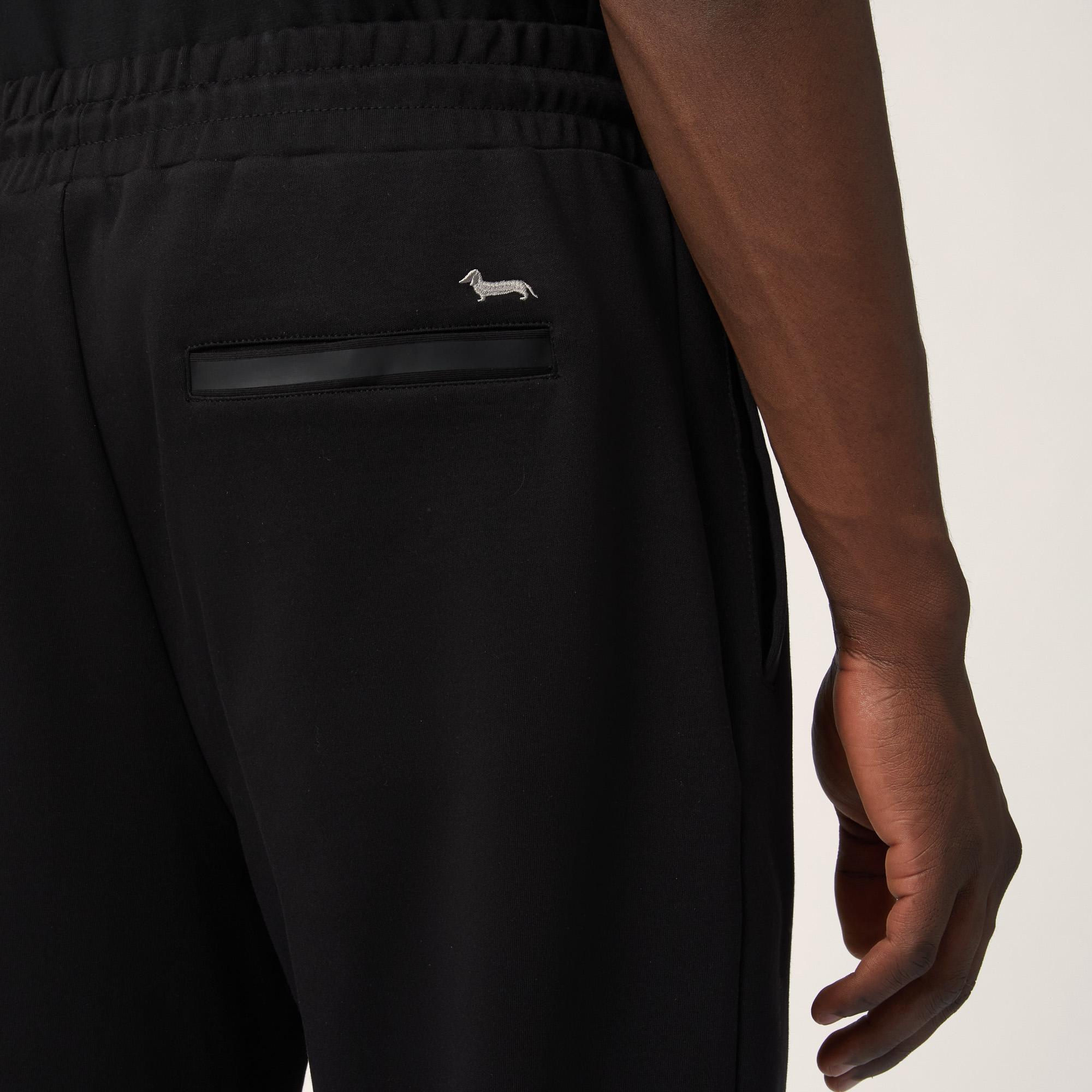 Cotton Pants with Back Pocket, Black, large image number 2