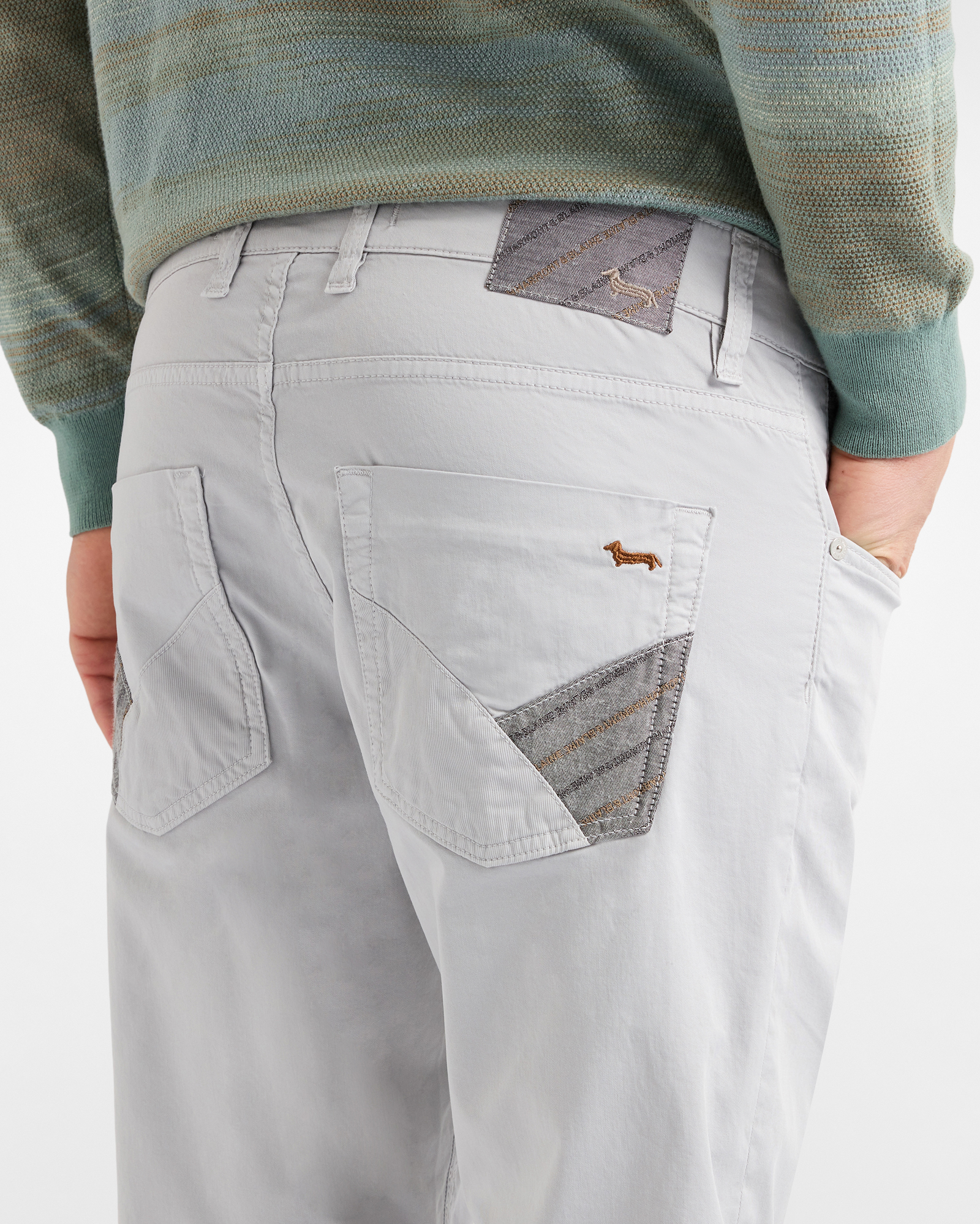 Five-pocket trousers with personalization, Gray, large image number 2