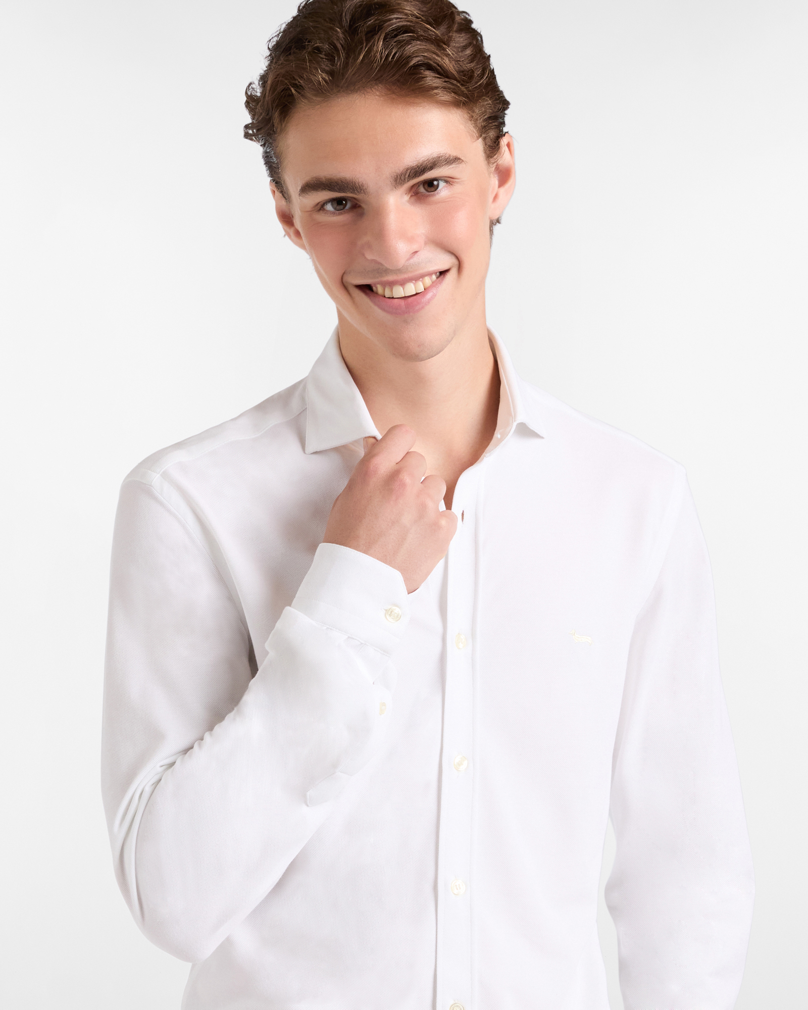 Solid Color Jersey Shirt, White, large image number 2