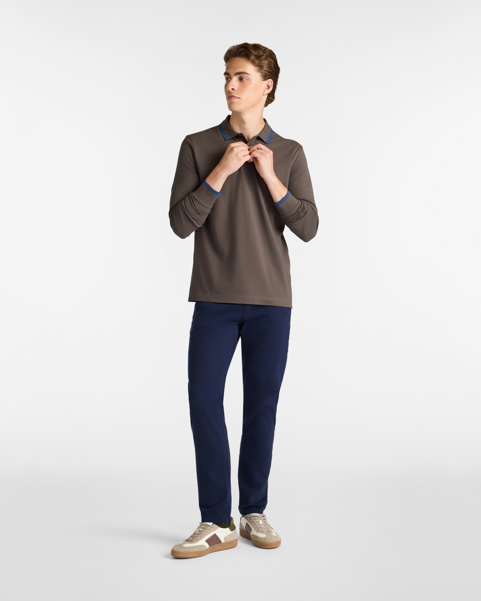 Long Sleeve Righini Polo, Green, large image number 3
